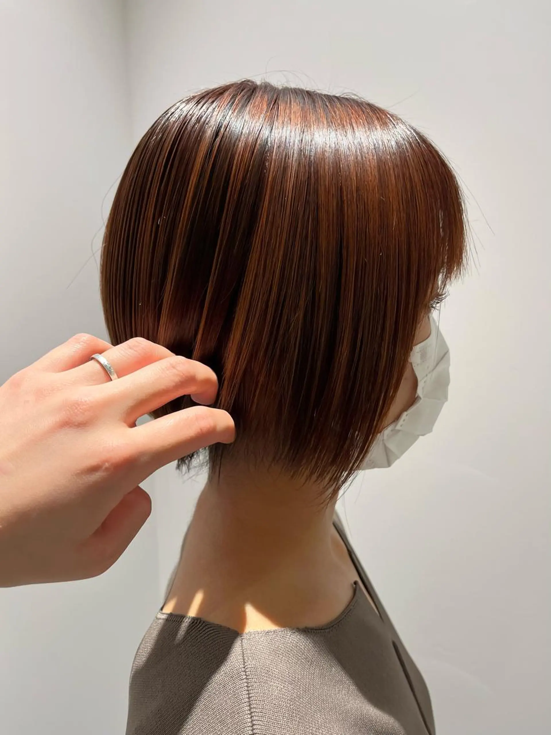 ショート カラー ヘアアレンジ 髪質改善/縮毛矯正 艶カラー/珠聡のヘアスタイル