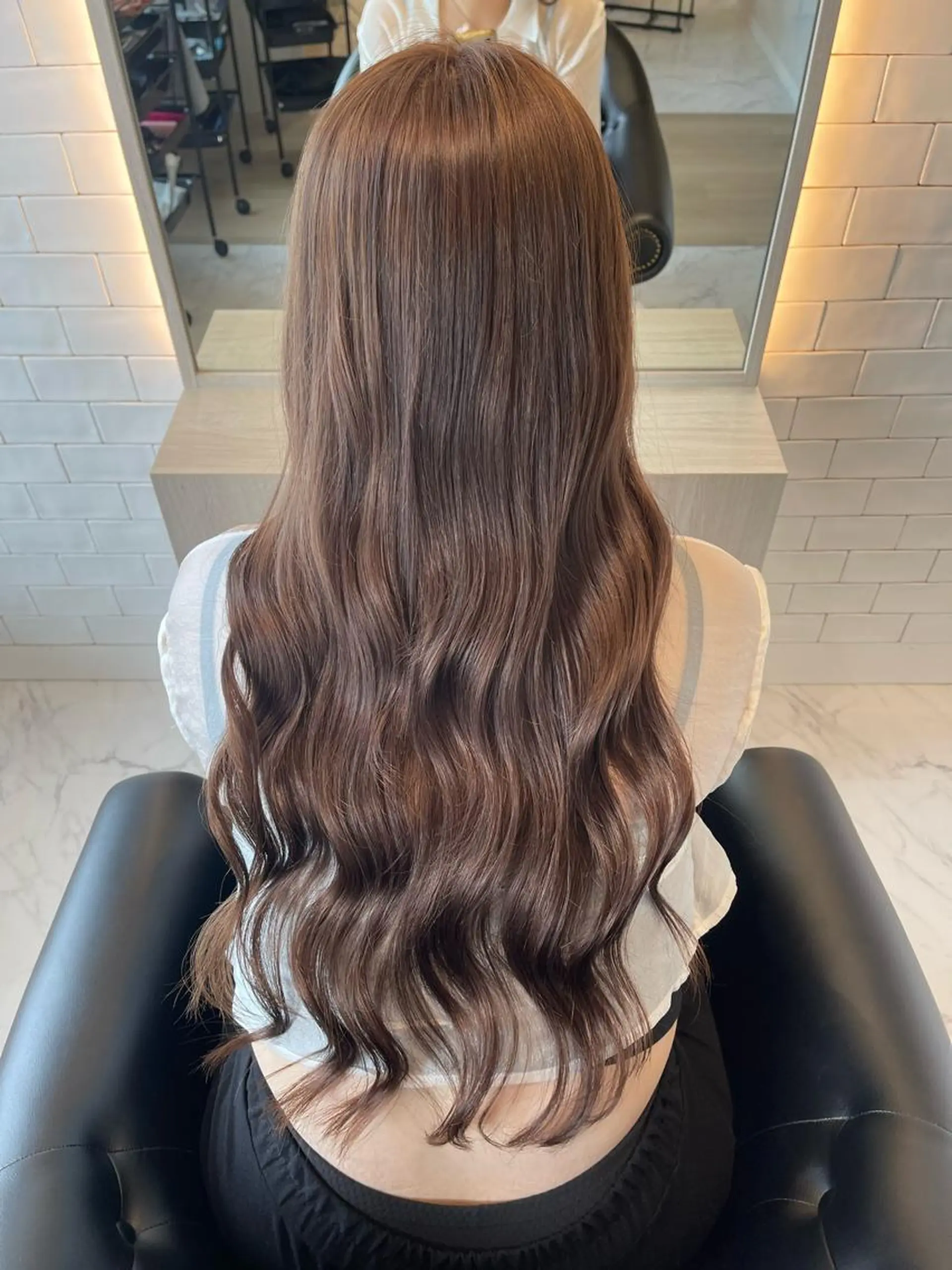 ロング カラー カット ヘアカラー トリートメント &chaLme   心斎橋所属・emi/髪質改善/ 韓国風/艶カラーのヘアスタイル