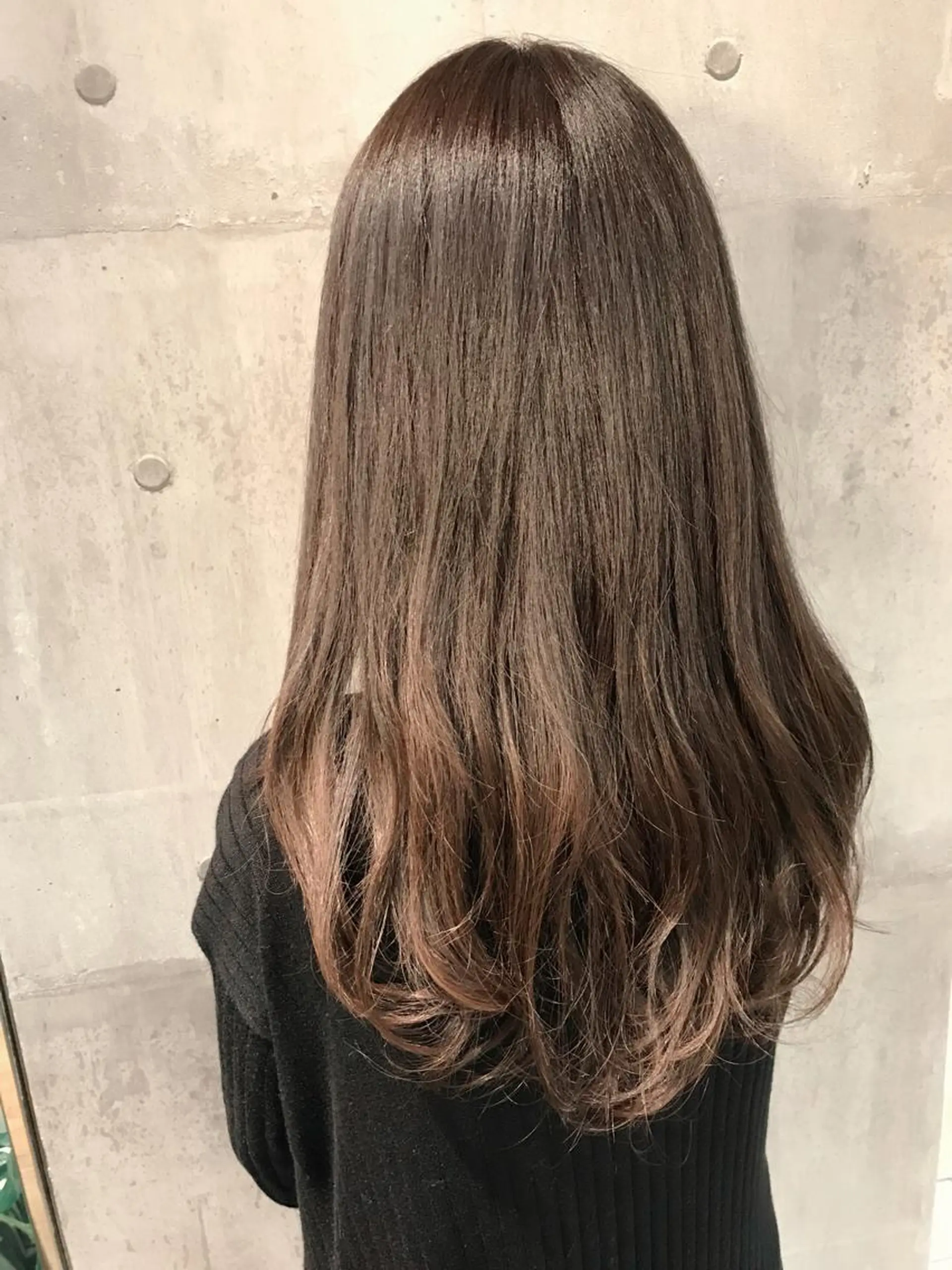 セミロング カラー 透明感カラー グラデーションカラー グレージュ カット ヘアカラー トリートメント 髪質改善ｶﾗｰ ｹｱﾌﾞﾘｰﾁ/ﾀﾑのヘアスタイル