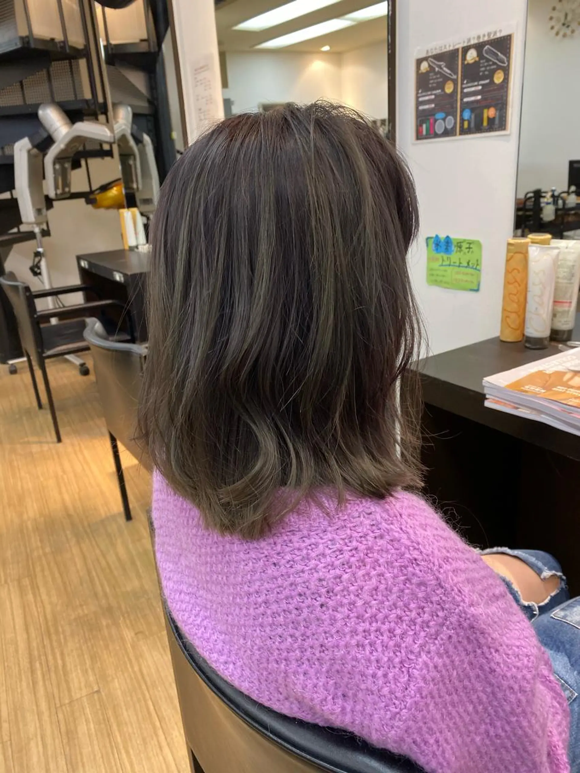 ミディアム カット ヘアカラー トリートメント one by zero所属・藏本 剛史のヘアスタイル