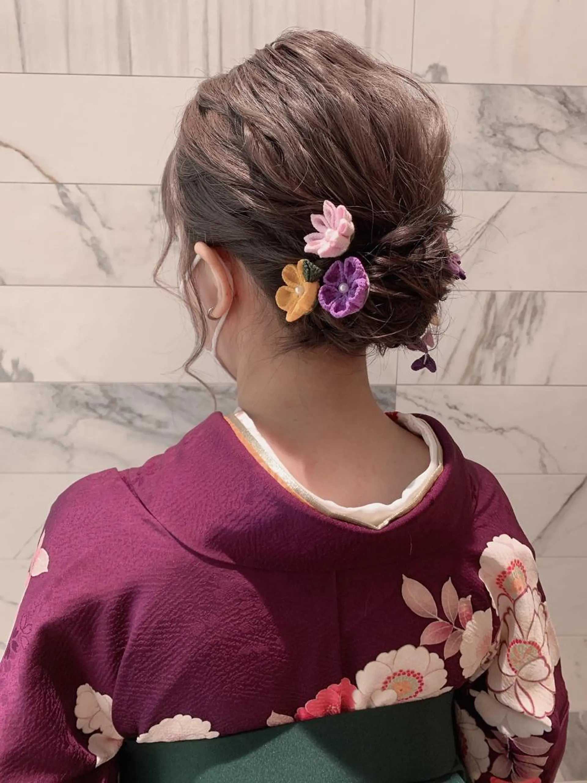 セミロング 着付け 🦖鶴岡香純🦖 産休中のヘアスタイル