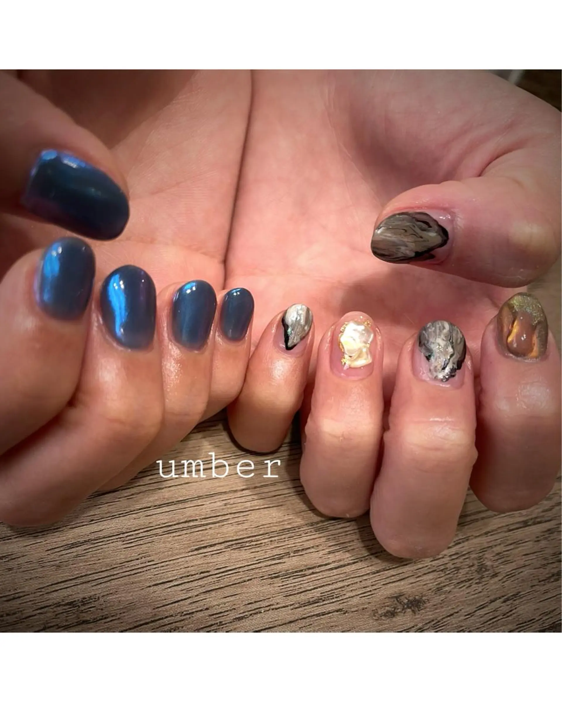 ネイル クリアネイル フットネイル フレンチネイル マグネットネイル メンズネイル ハンドネイル umber 三茶1分のネイルデザイン