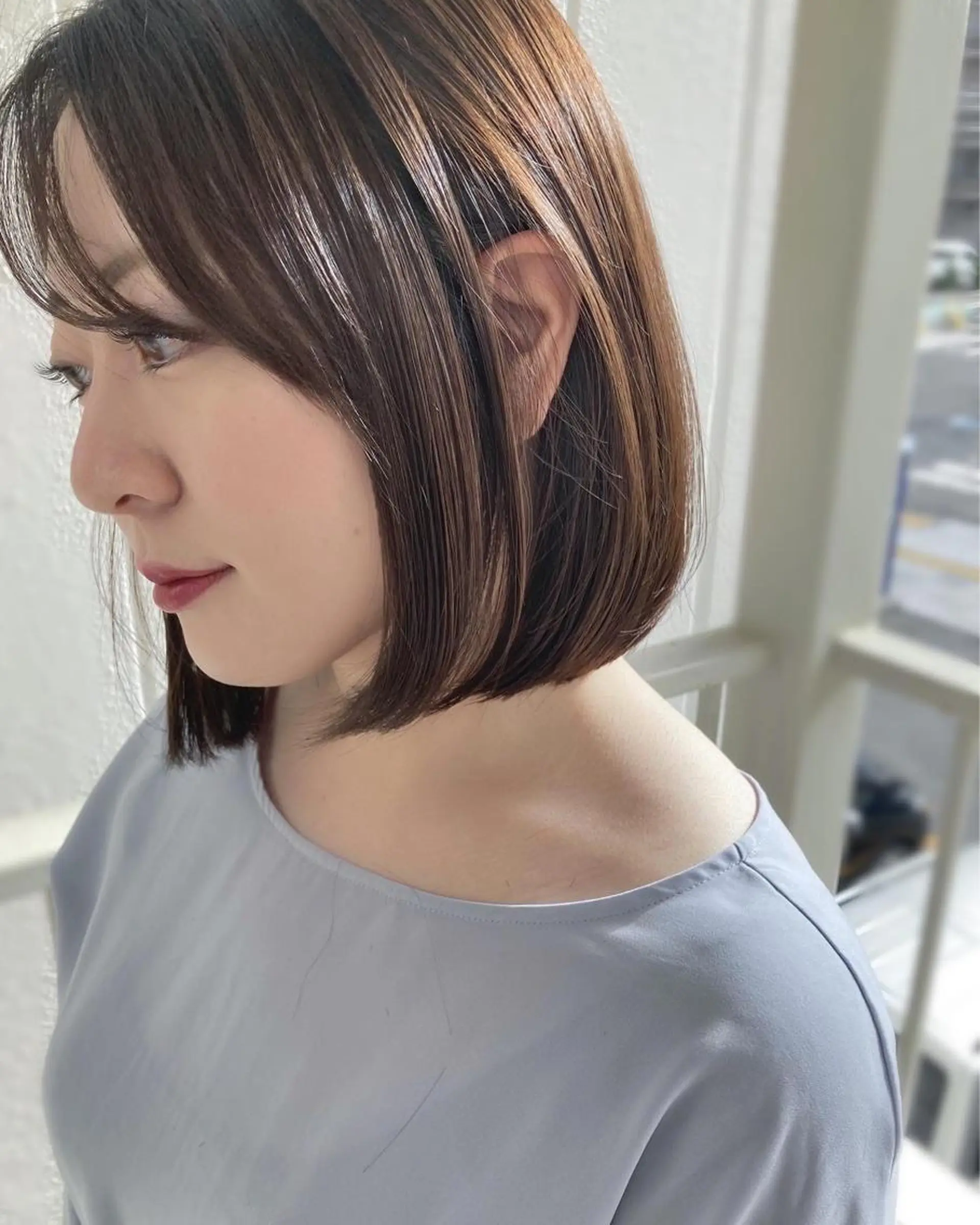 ミディアム ボブ roka ノゾミのヘアスタイル