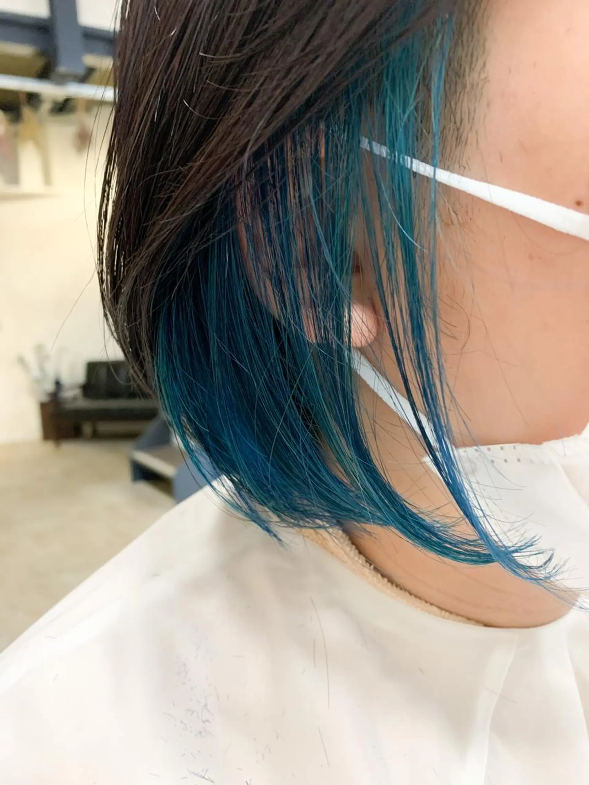 ショート カラー ブルーカラー インナーカラー ヘアカラー トリートメント トリートメント /カラー/NAOKIのヘアスタイル