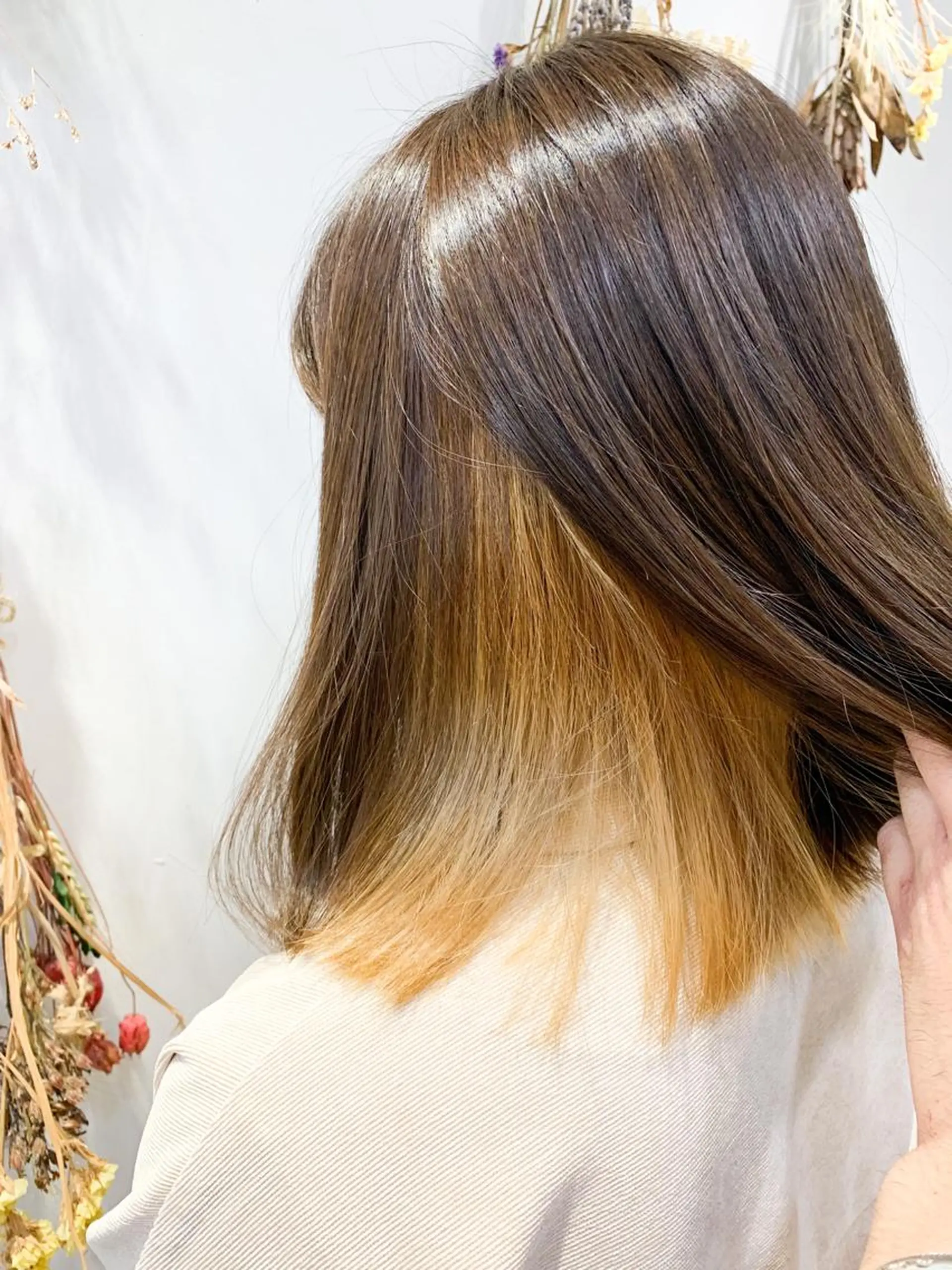 セミロング カラー 縮毛矯正/髪質改善 /韓国風　山川春輝のヘアスタイル