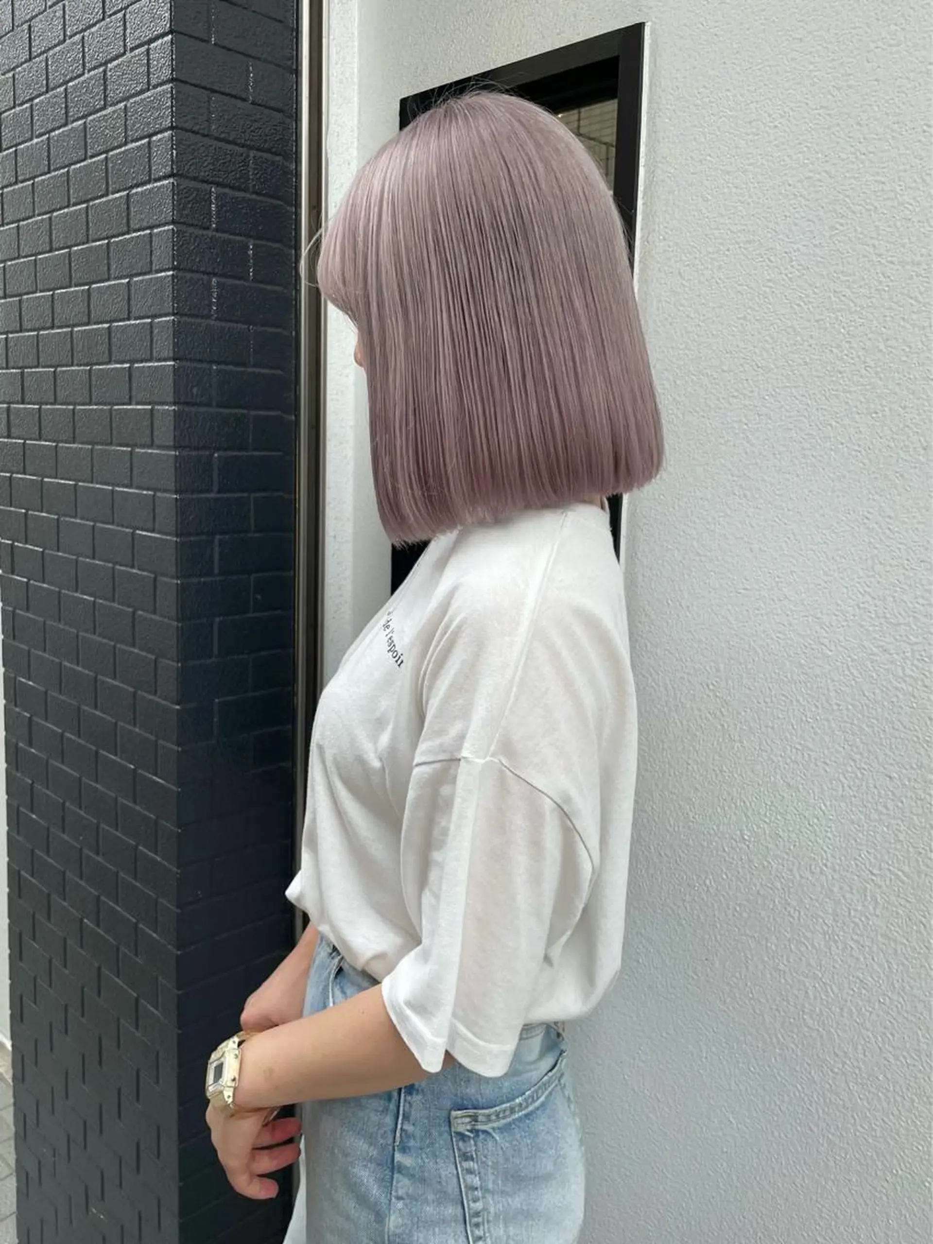 ミディアム カラー ラベンダーカラー カット 縮毛矯正 トリートメント 韓国ヘア🤍 ayanaのヘアスタイル