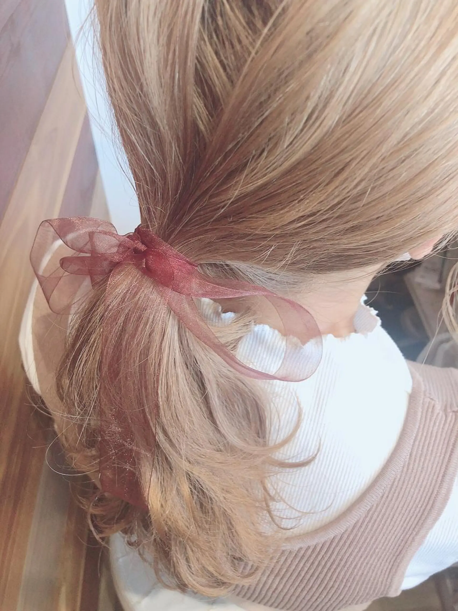 セミロング ヘアアレンジ Ate by little所属・青木 梢のヘアスタイル