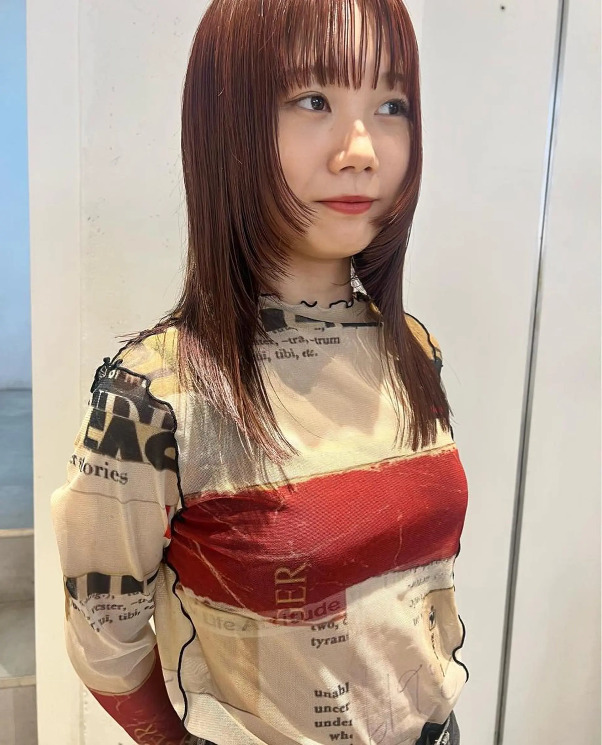 セミロング カラー 顔周りカット/透明感 カラー✂️MEIのヘアスタイル