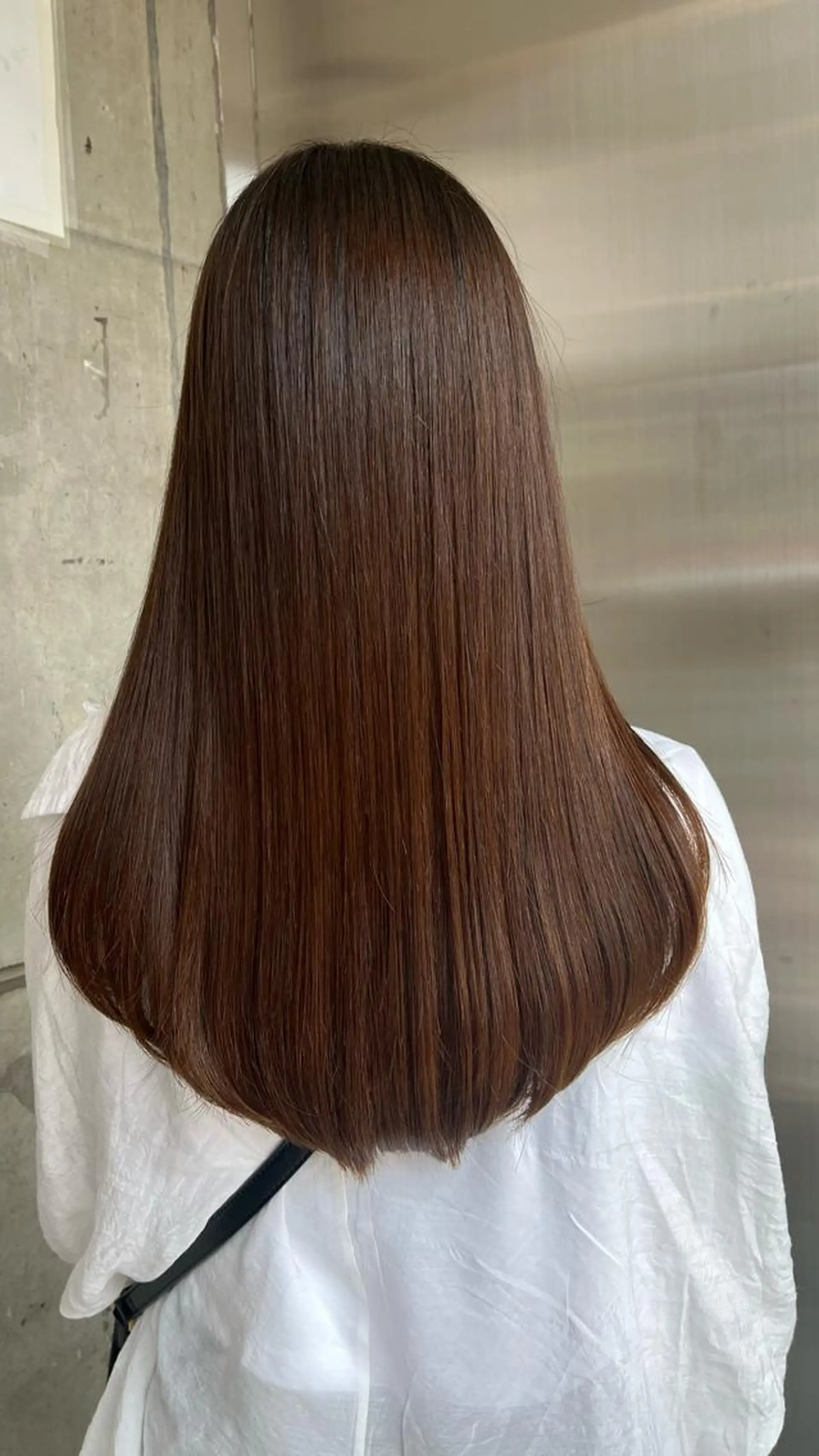 ロング カラー パーマ 髪質改善 縮毛矯正 トリートメント 酸性ストレート ストレートパーマ mai🤍縮毛酸性ス トレート/アイリストのヘアスタイル