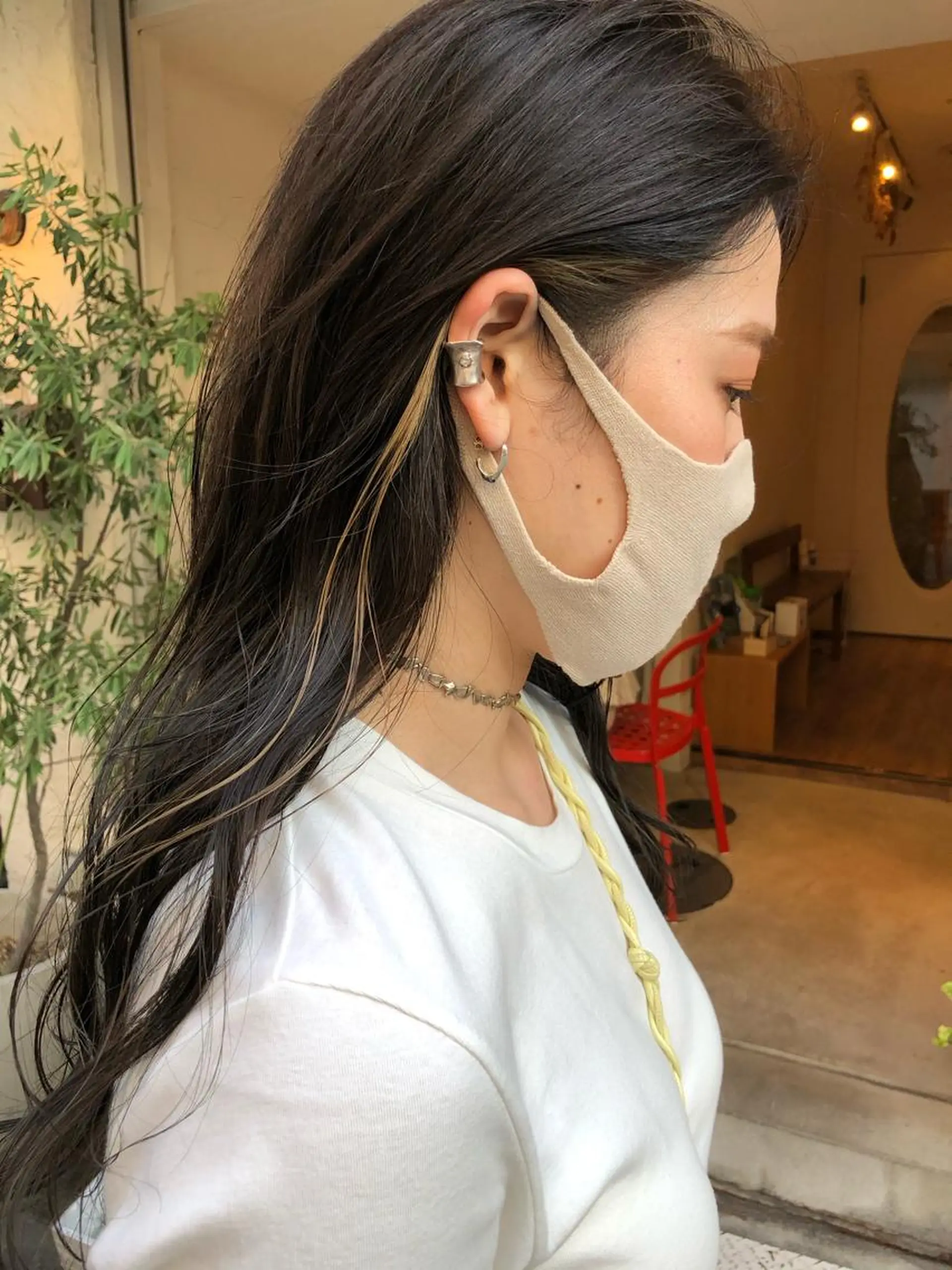 ロング カラー ハイライトカラー ハイライト luve heart's And Be  minamisemba所属・脇坂 佳世の眉毛・アイブロウイメージ