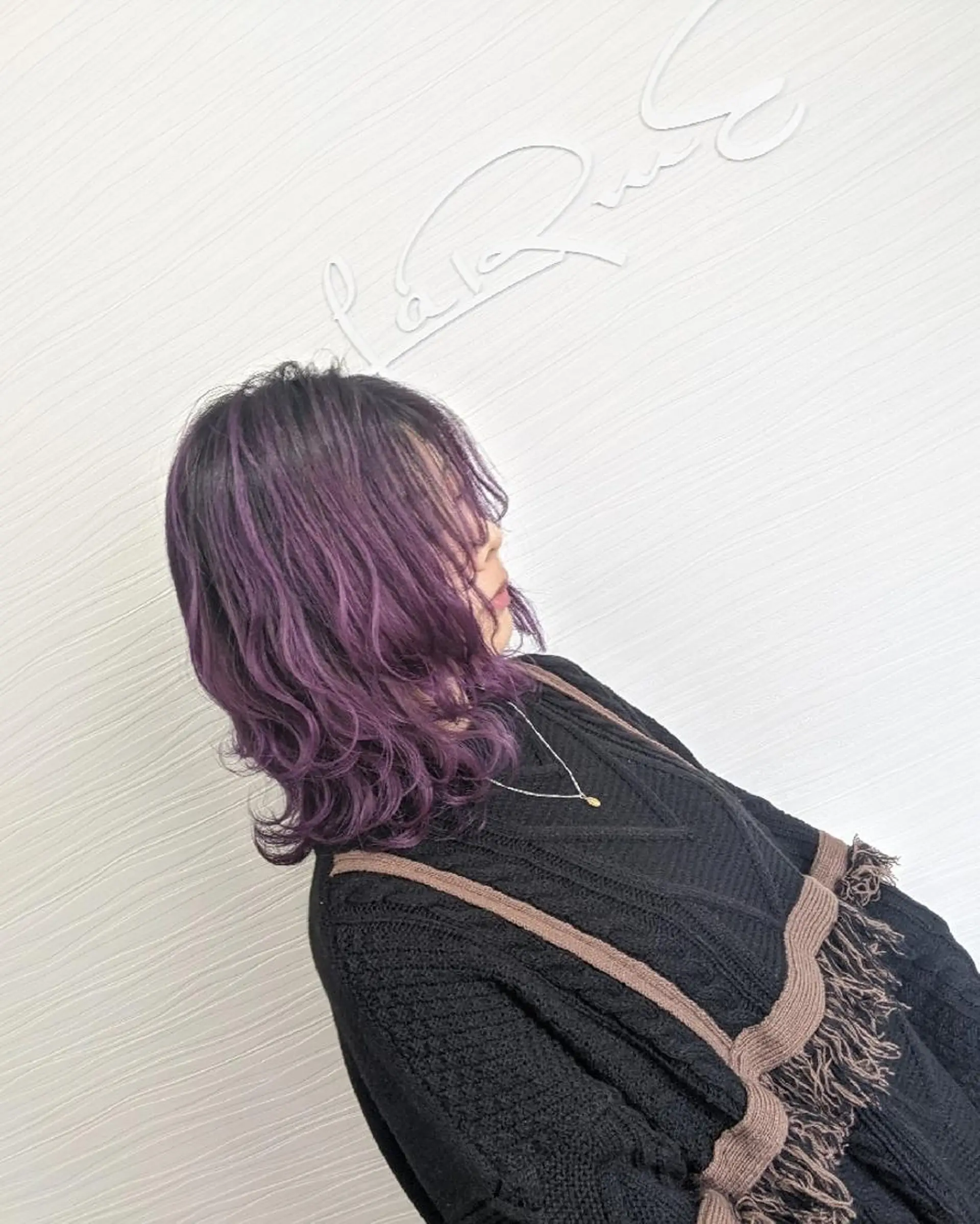 ミディアム カラー ラベンダーカラー LaRmE 代表　HoHaRa.のヘアスタイル