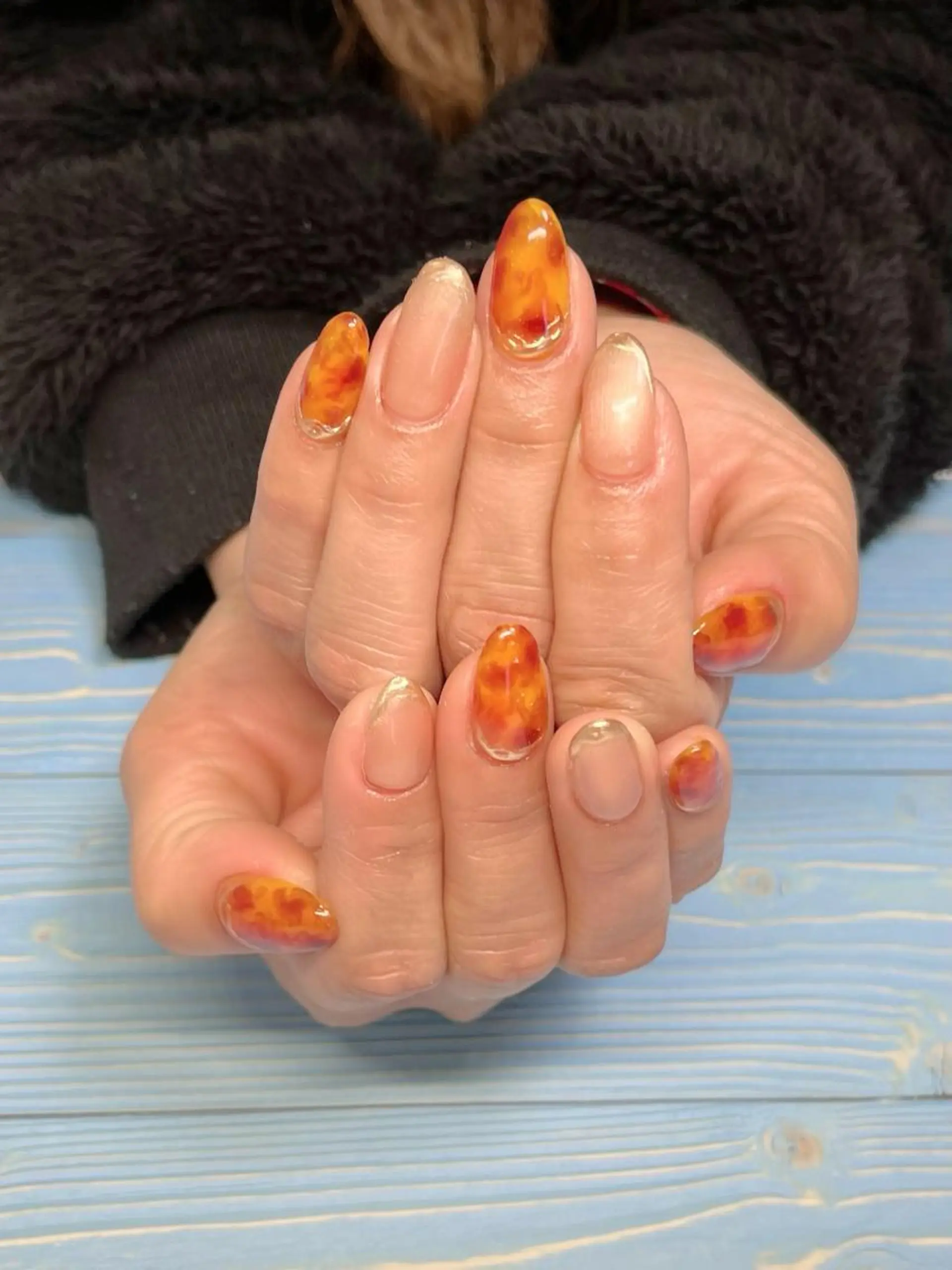 ネイル アートネイル べっ甲ネイル ハンドネイル shonan_ kairiのネイルデザイン