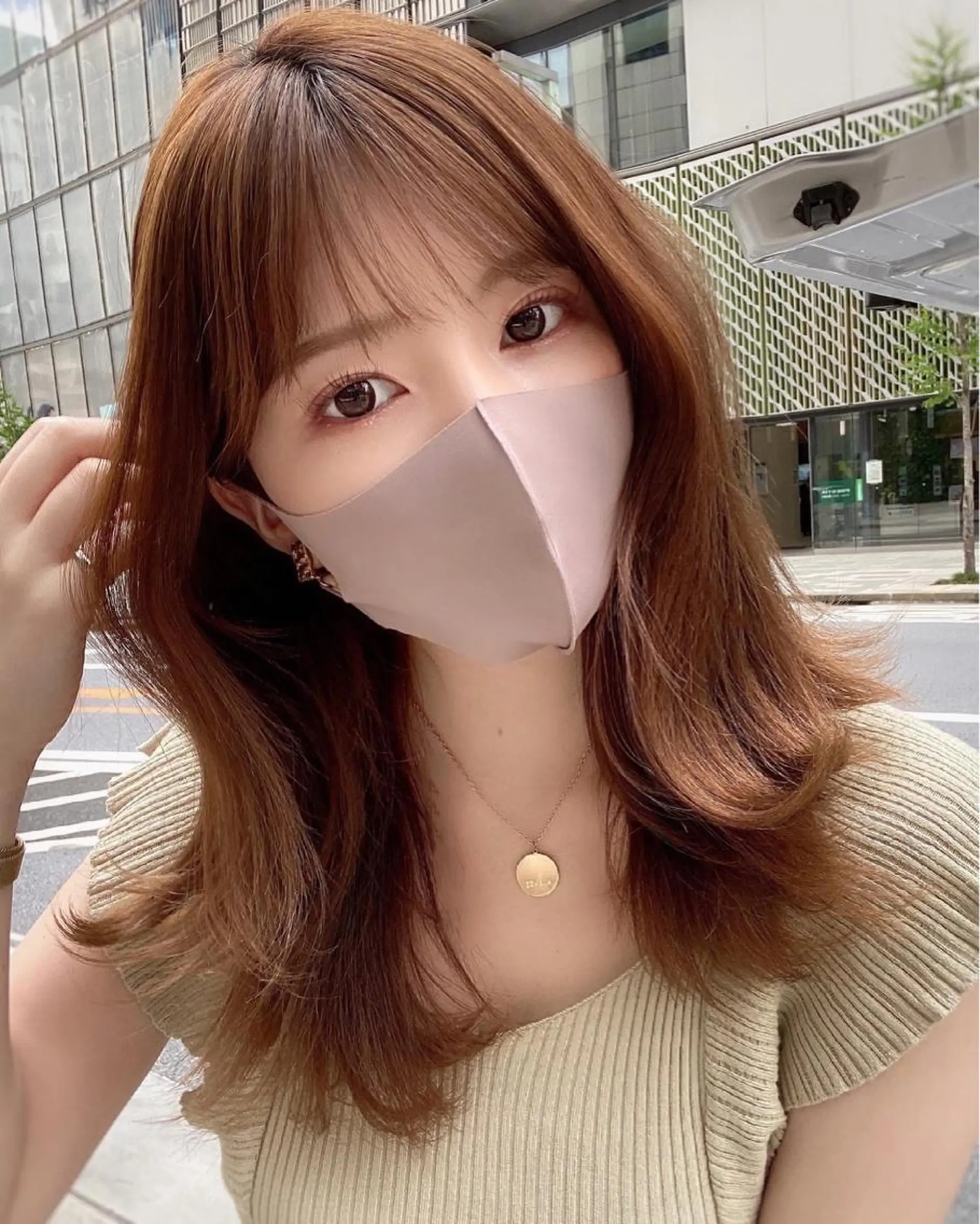 ミディアム ボブ くびれヘア 韓国風ヘア 小顔カット 韓国ヘア🇰🇷髪質 改善たけるのヘアスタイル