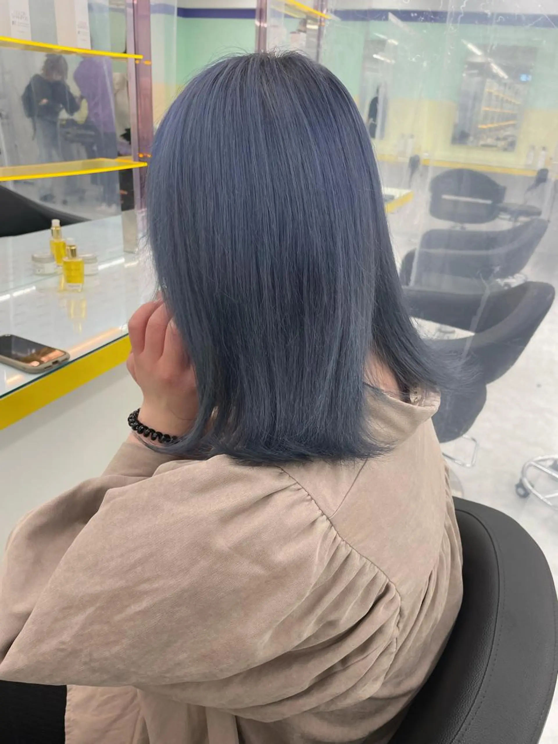 セミロング カラー 横浜メンズパーマ🔥 大野賢人のヘアスタイル