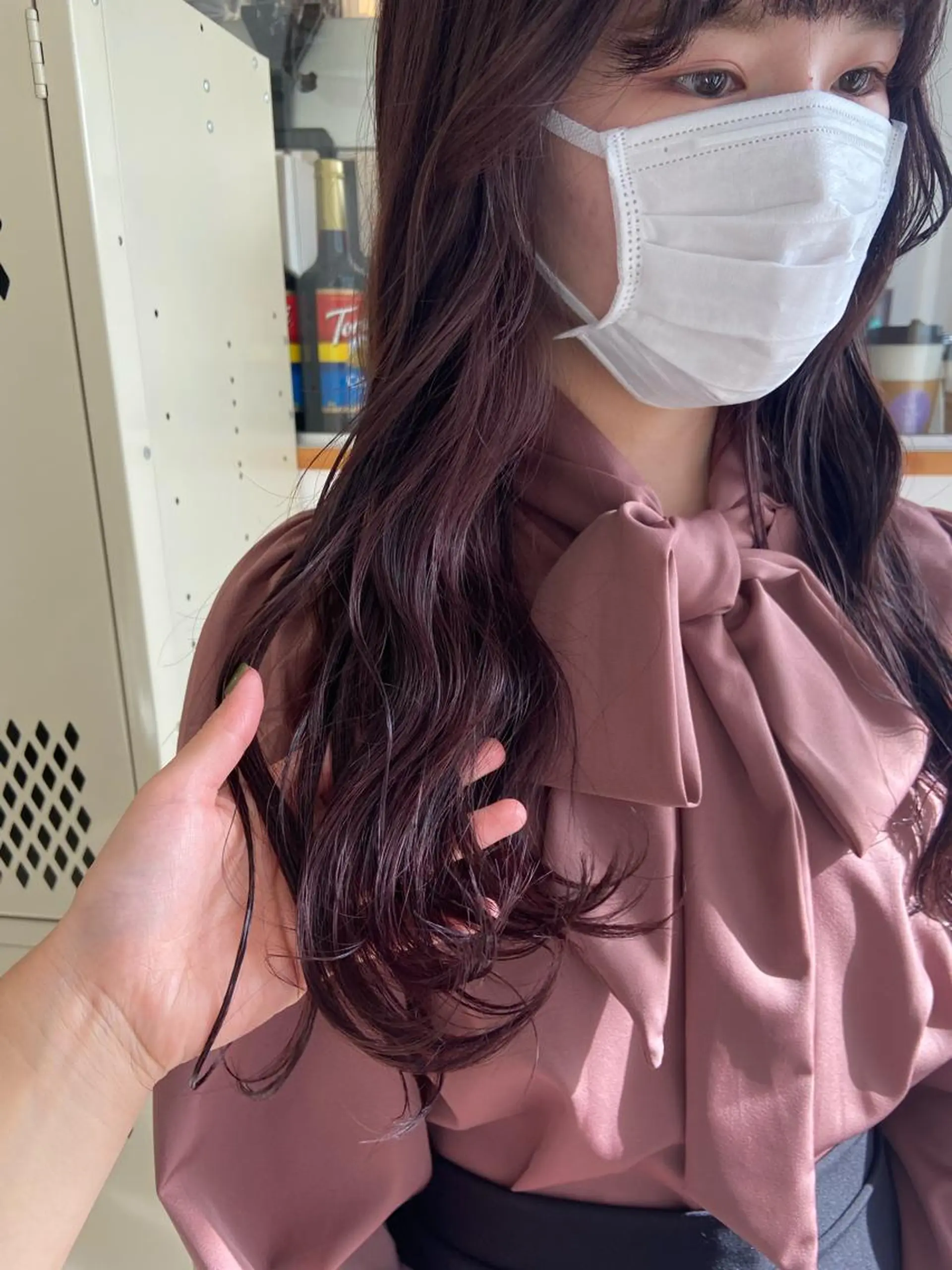 ロング カラー ブリーチ ディープパープル ブリーチなしカラー パープルカラー SUNC🍀大熊 花奈絵🍀のヘアスタイル