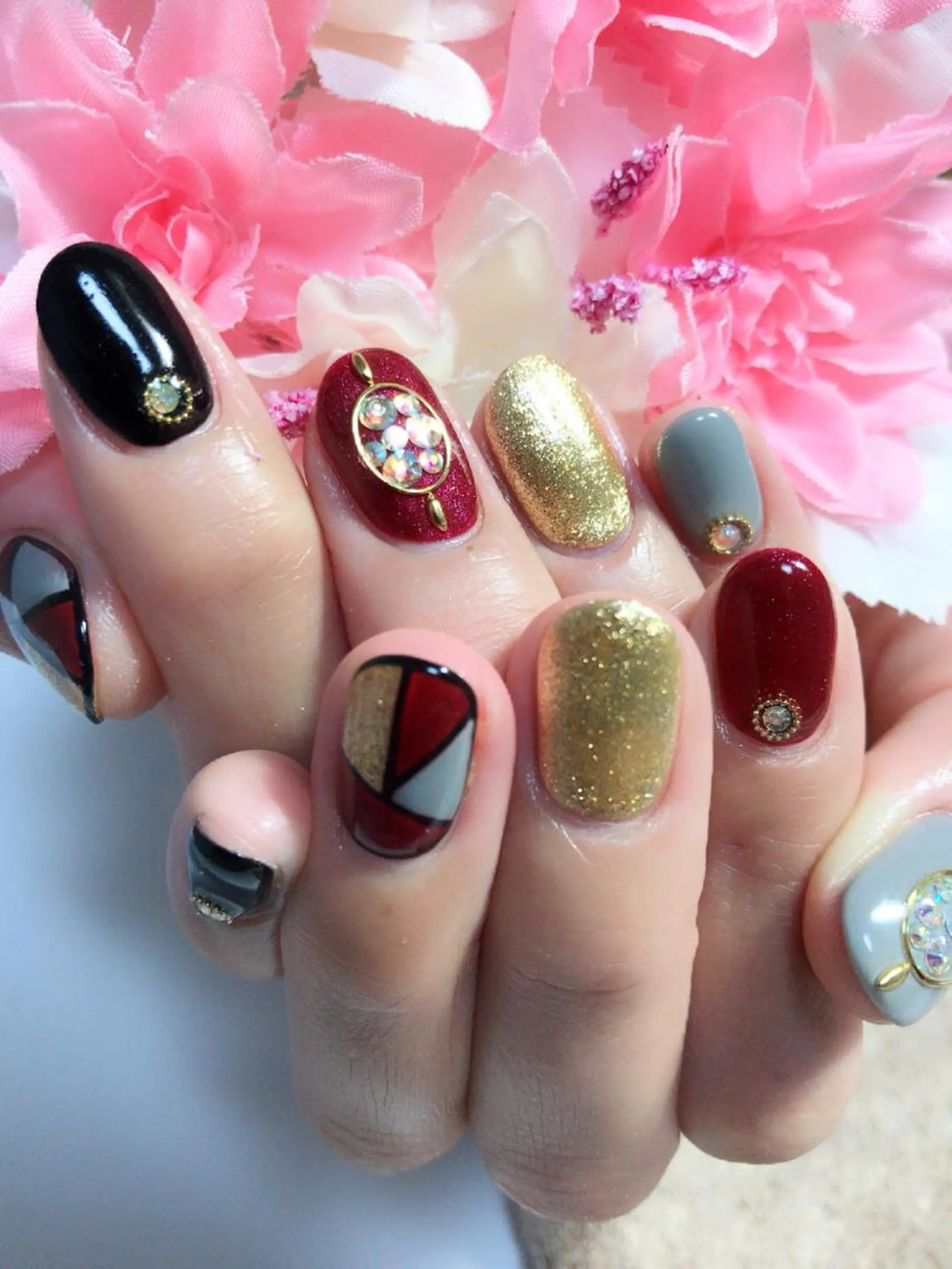 ネイル アートネイル シンプルネイル ストーンネイル ネイル/耳つぼ /新ホワイトニングのネイルデザイン