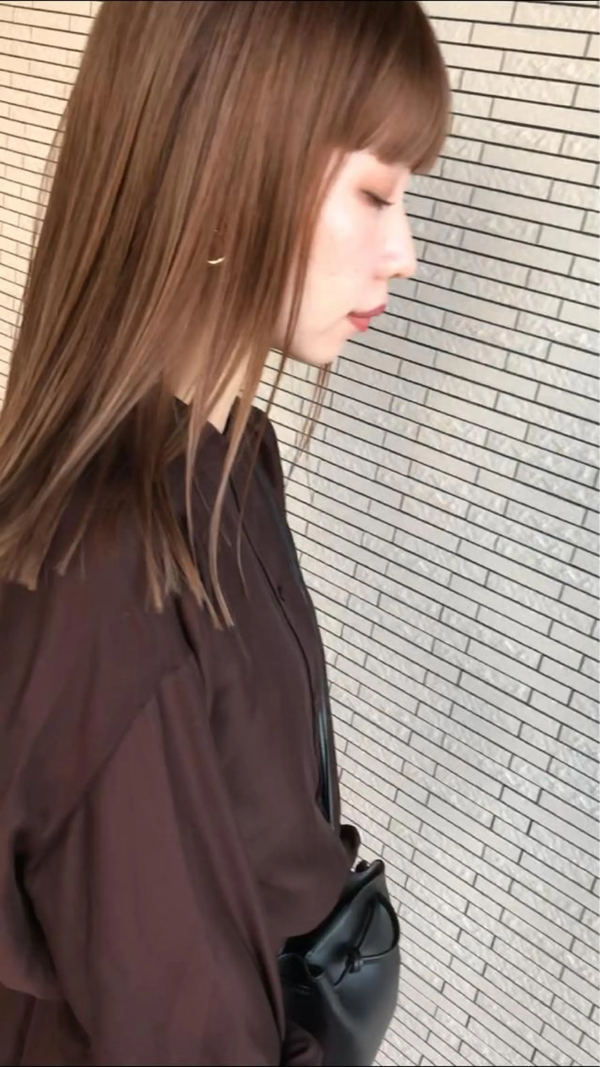 ミディアム カラー ヘアアレンジ ベージュカラー ハイライトカラー オレンジ オレンジベージュ ハイライト クドウレイ fifth渋谷のヘアスタイル