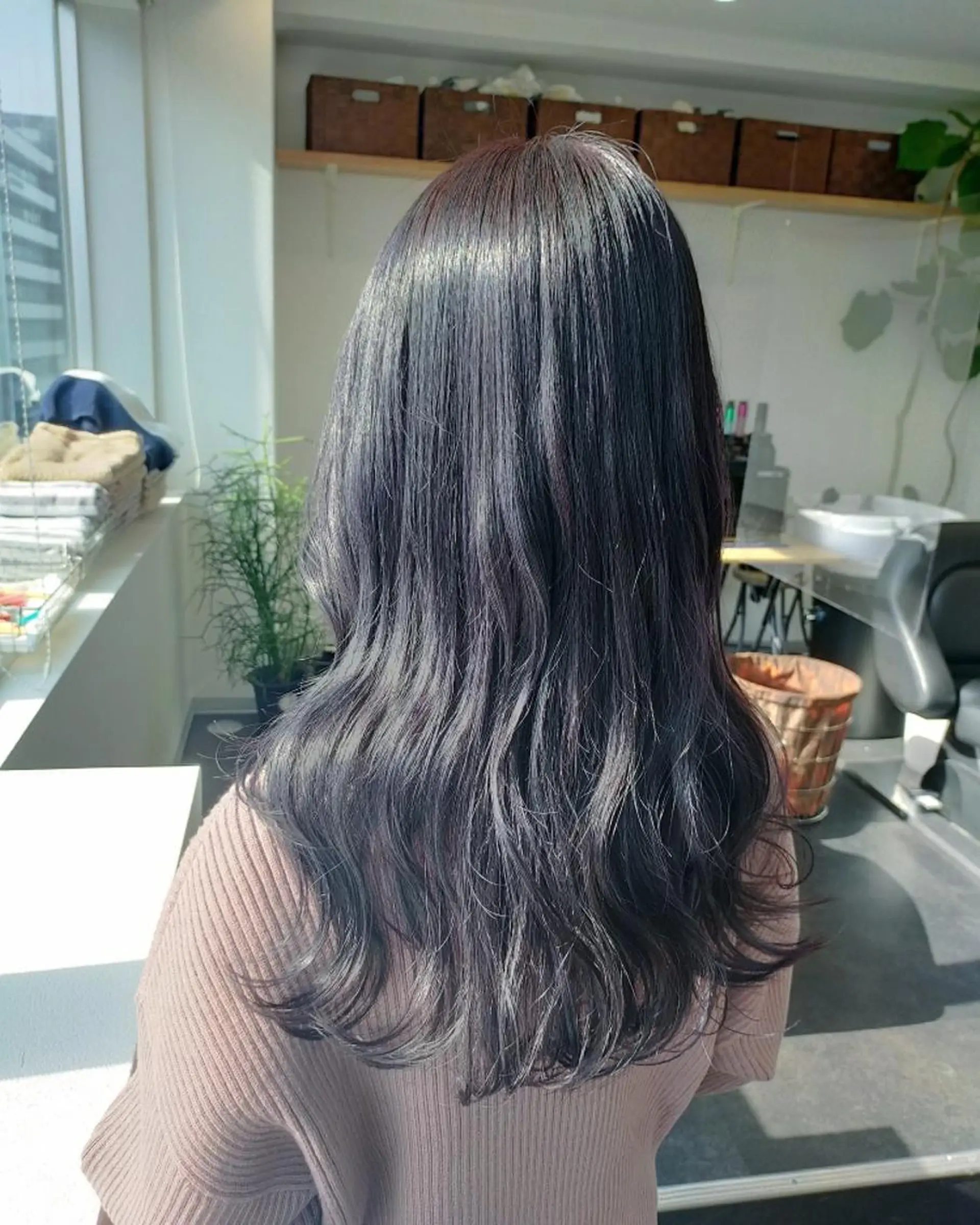 ロング カラー ディープラベンダー ラベンダーカラー JIL BLAN 京都所属・RU RIのヘアスタイル