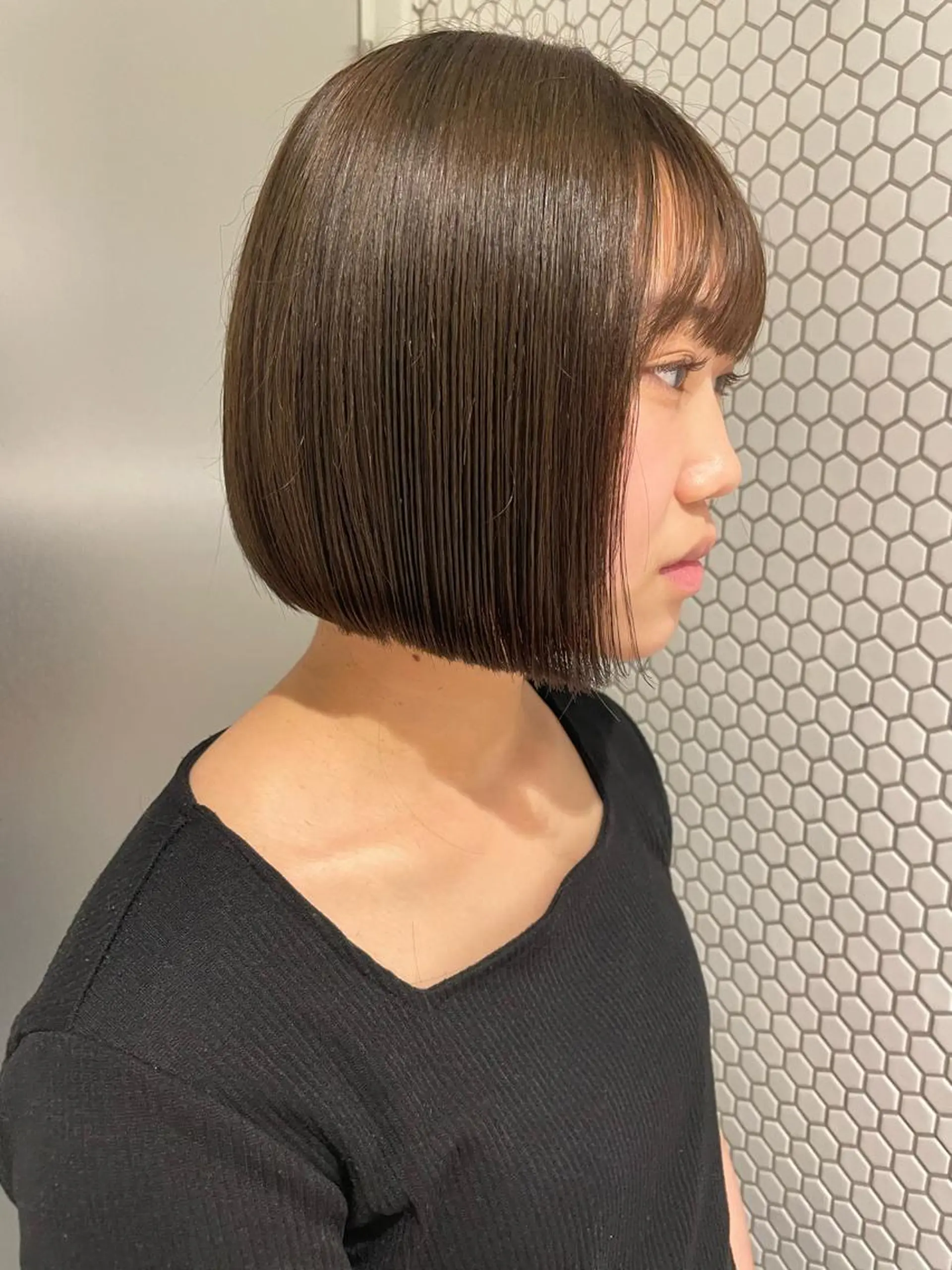 ショート ボブ SIGN店長中村 レイヤーカット募集のヘアスタイル