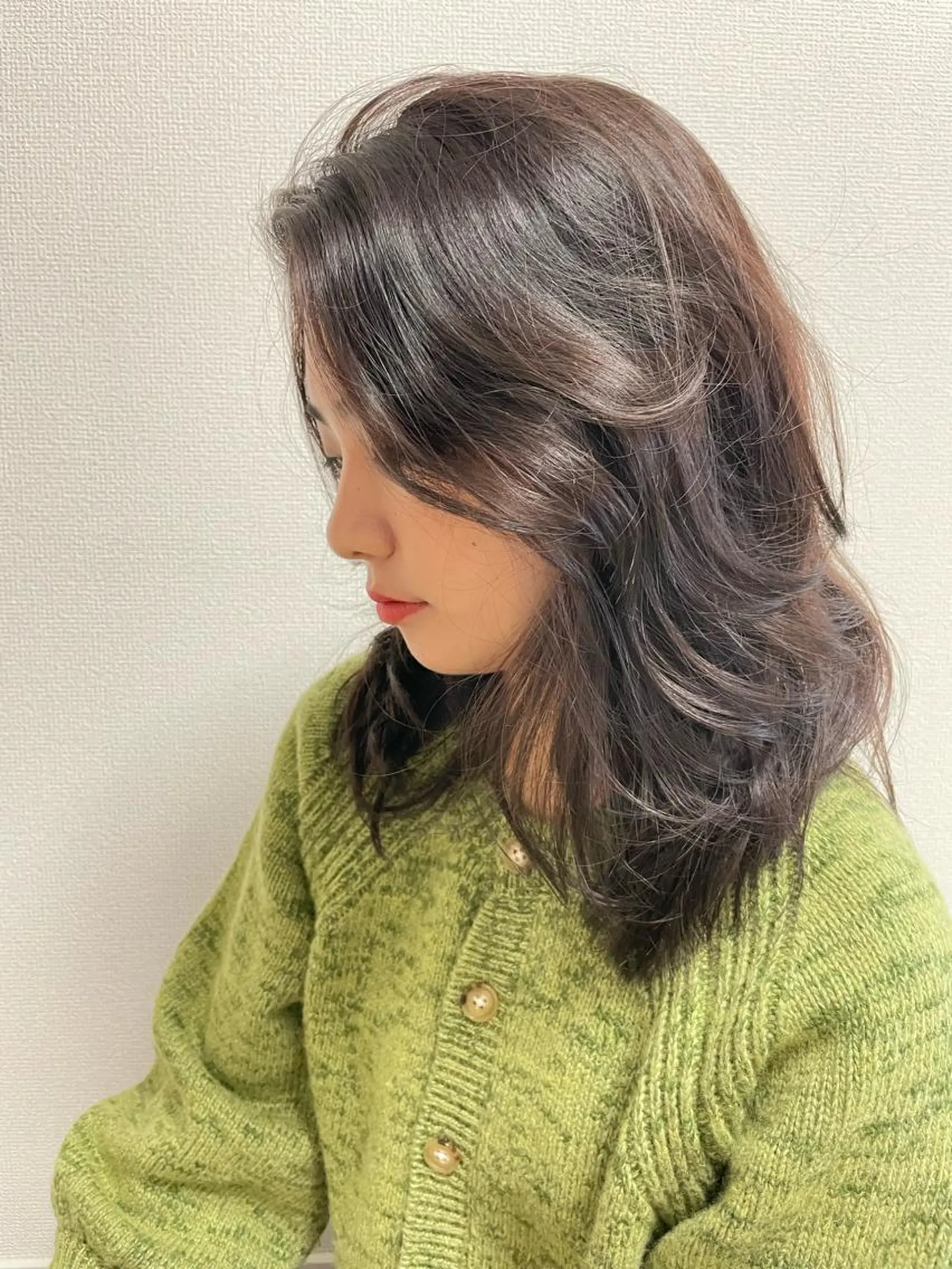 セミロング 石山 /切りっぱなしボブのヘアスタイル