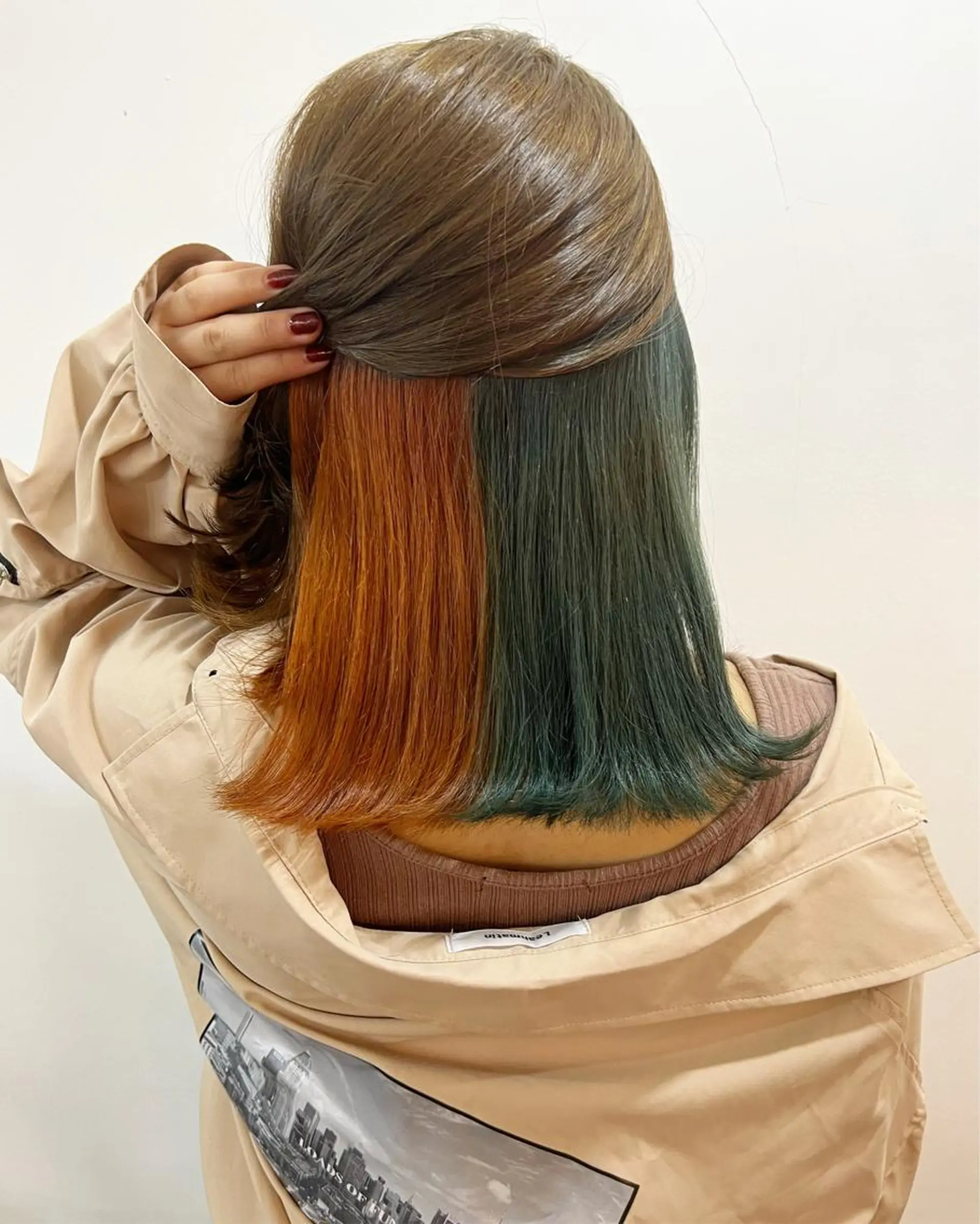 セミロング カラー オレンジ カット ヘアカラー フラム所属・WATANABE MISAKIのヘアスタイル