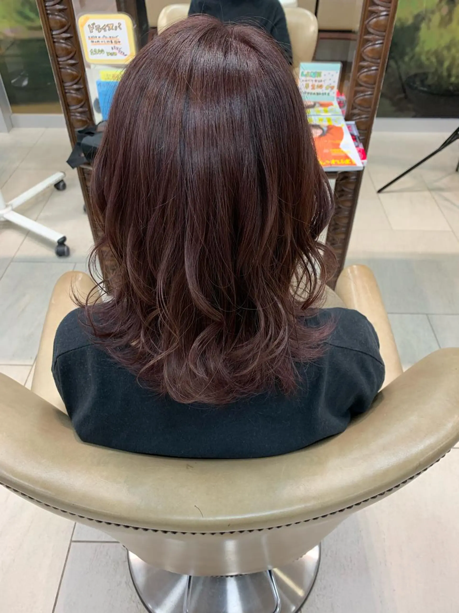 セミロング カラー ラベンダーカラー ラベンダーピンク ピンクカラー ヘアカラー トリートメント 半個室サロン/透明感 /艶髪♡岸上 温♡のヘアスタイル
