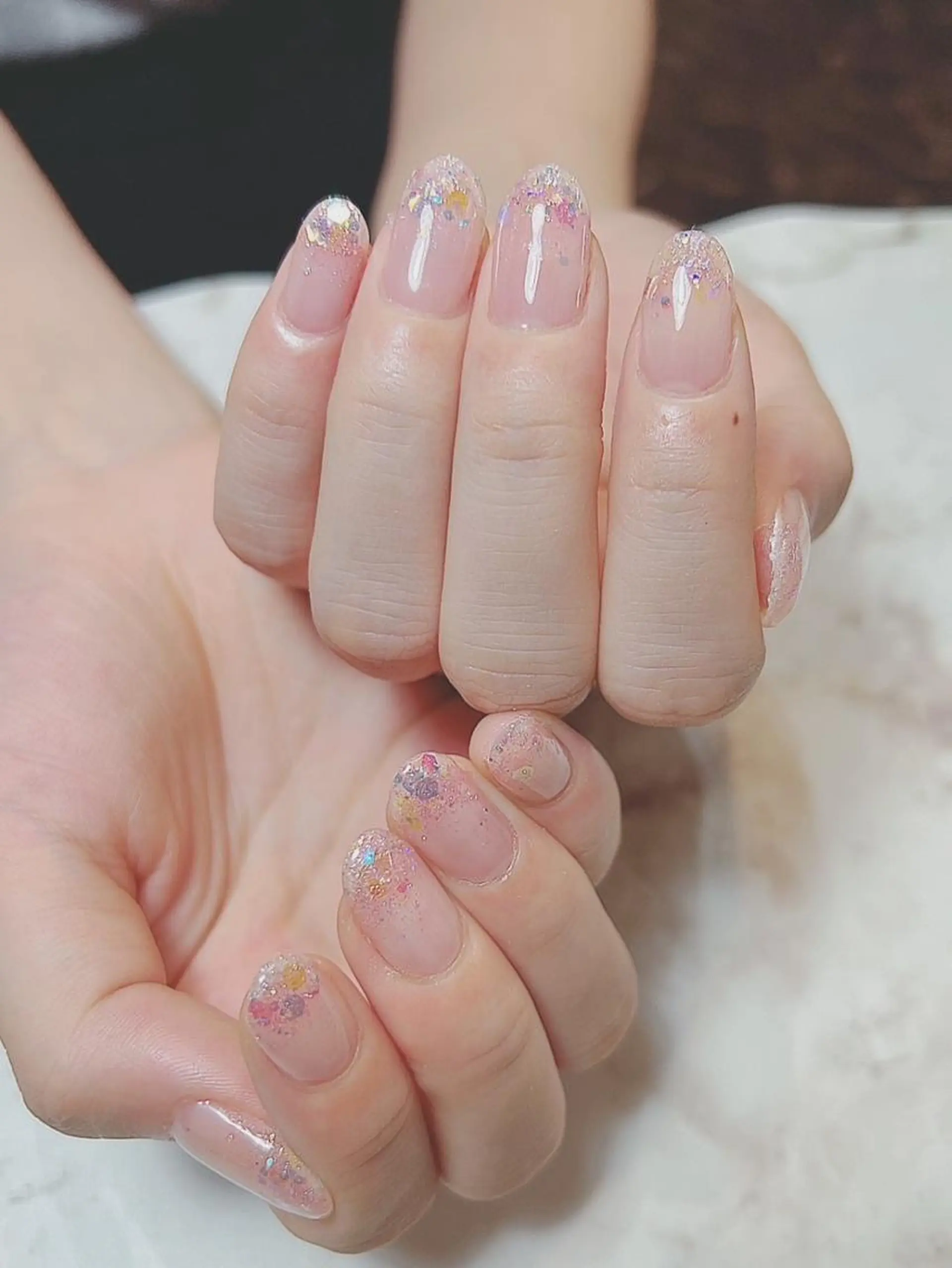 ネイル アートネイル グラデーション ラメ(グリッター) 持ち込み Nailist Honamiのネイルデザイン