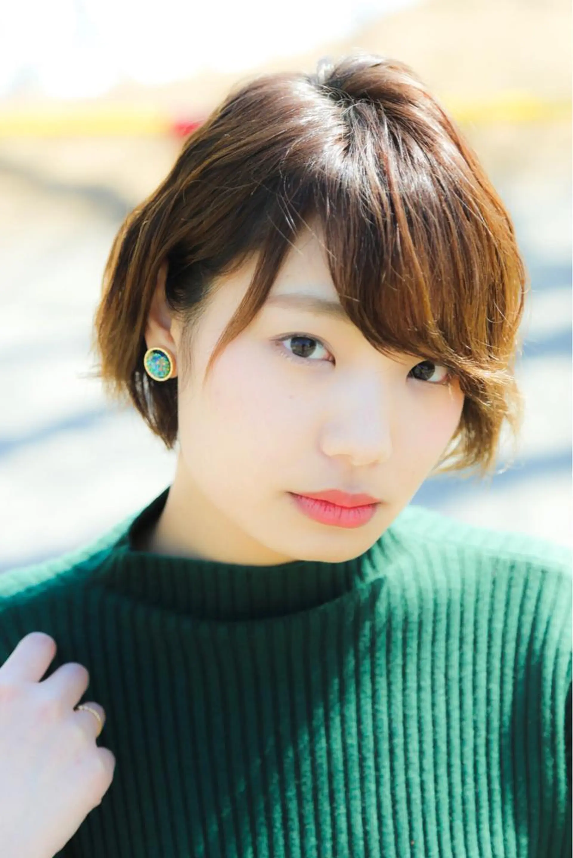 ショート ショートヘア オーストヘアージジ所属・TAI透明カラー 柔らかい縮毛矯正のヘアスタイル