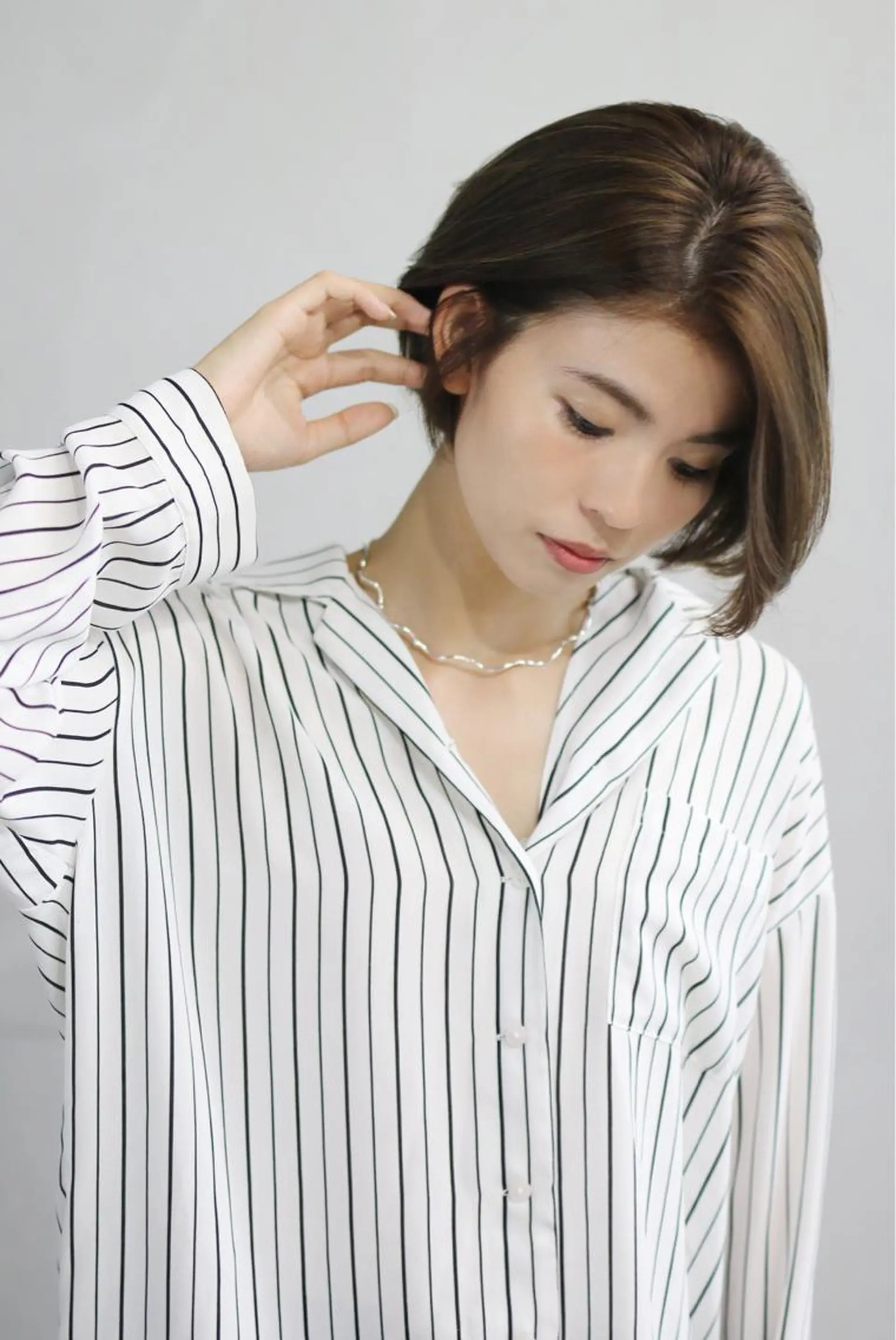 ショート カラー ボブ カット ヘアカラー トリートメント ボブ/ショート/ 白髪染め/メンズ葛西のヘアスタイル