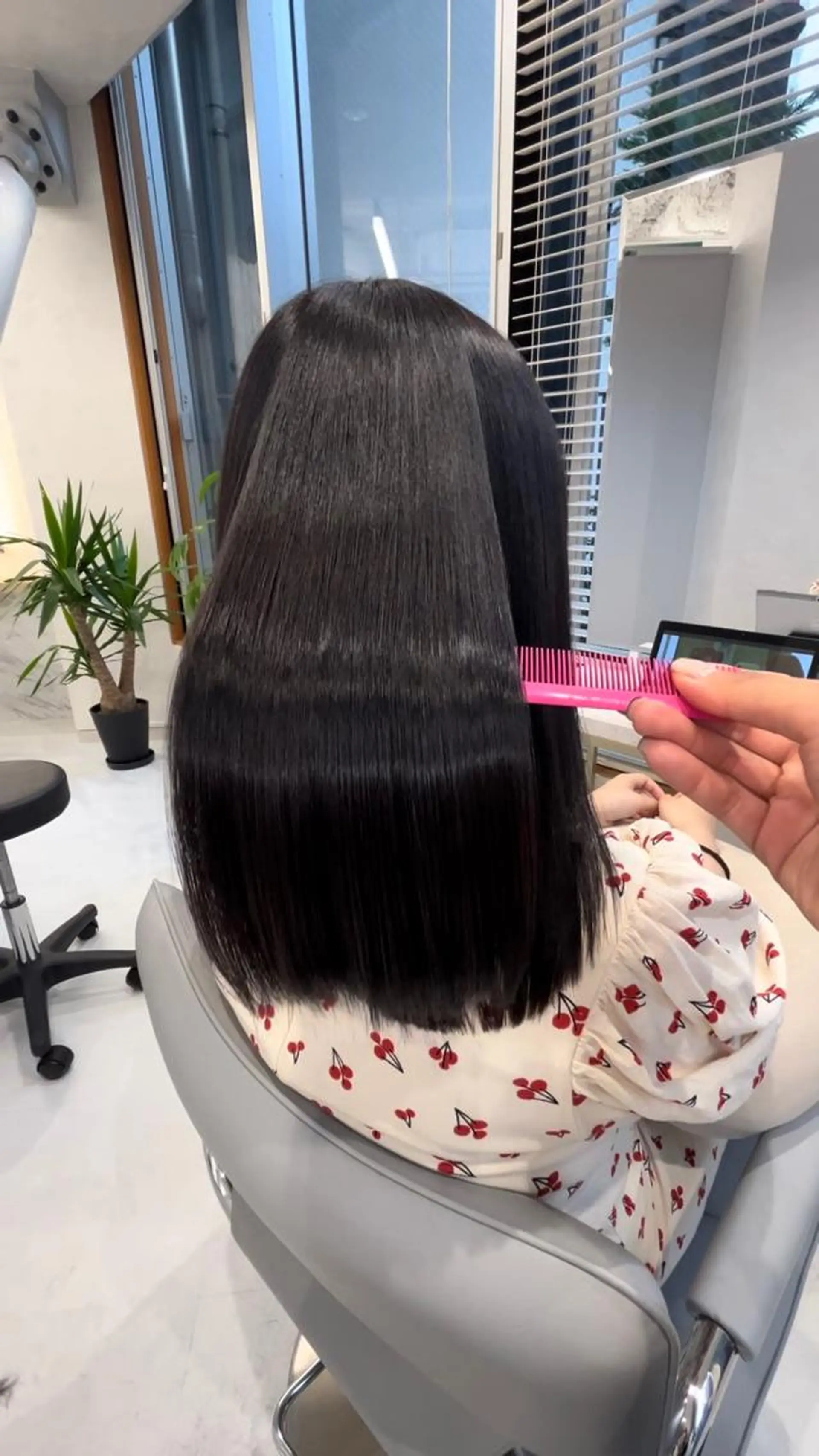 セミロング パーマ 髪質改善 縮毛矯正 BEKKAN by youres hair所属・髪質改善 永田零亜のヘアスタイル