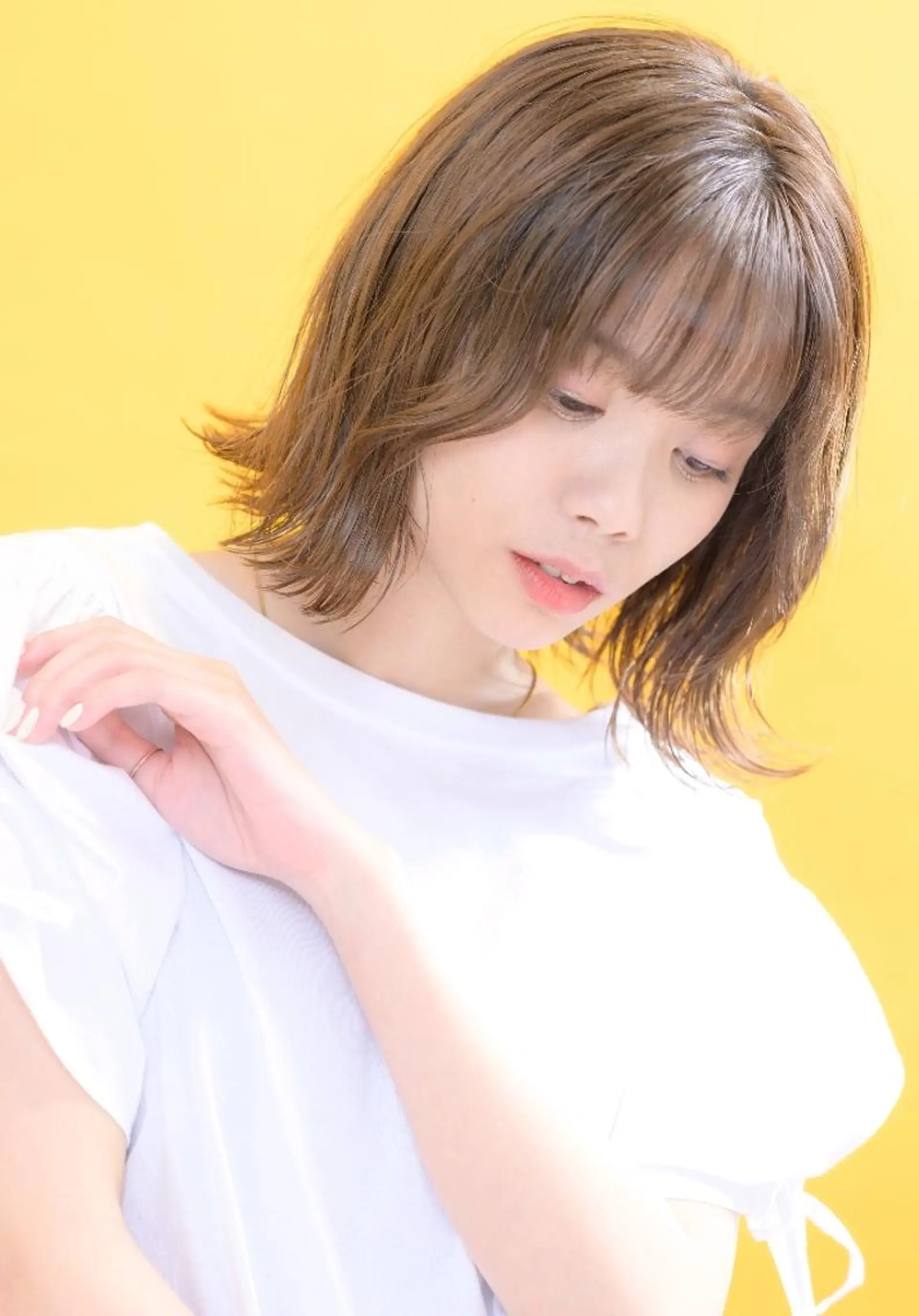 ミディアム カラー くびれヘア 顔周りカット 韓国風ヘア 小顔カット 外ハネヘア カット トリートメント CESLIONS祐天寺所属・田中将平【 サロンマネージャー】のヘアスタイル