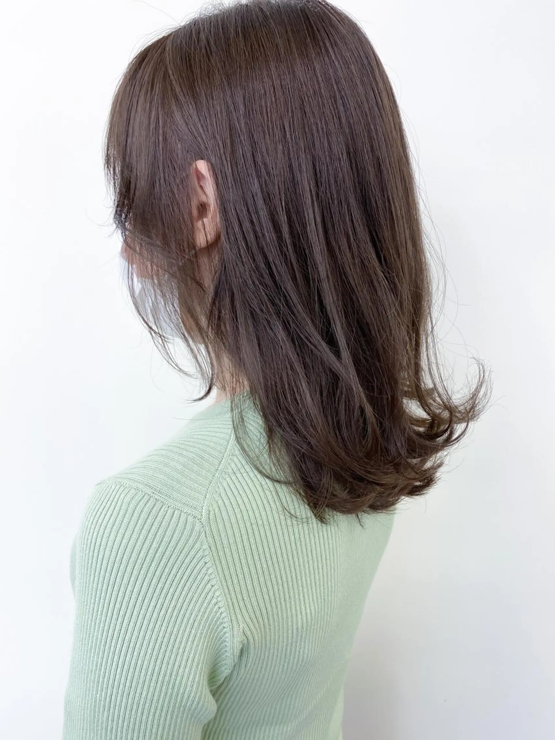 セミロング カラー アッシュ 透明感カラー ラベンダーカラー ラベンダーアッシュ カット ヘアカラー トリートメント Meena by urban所属・丹羽 隼人/髪質改善 /韓国ヘア🇰🇷のヘアスタイル