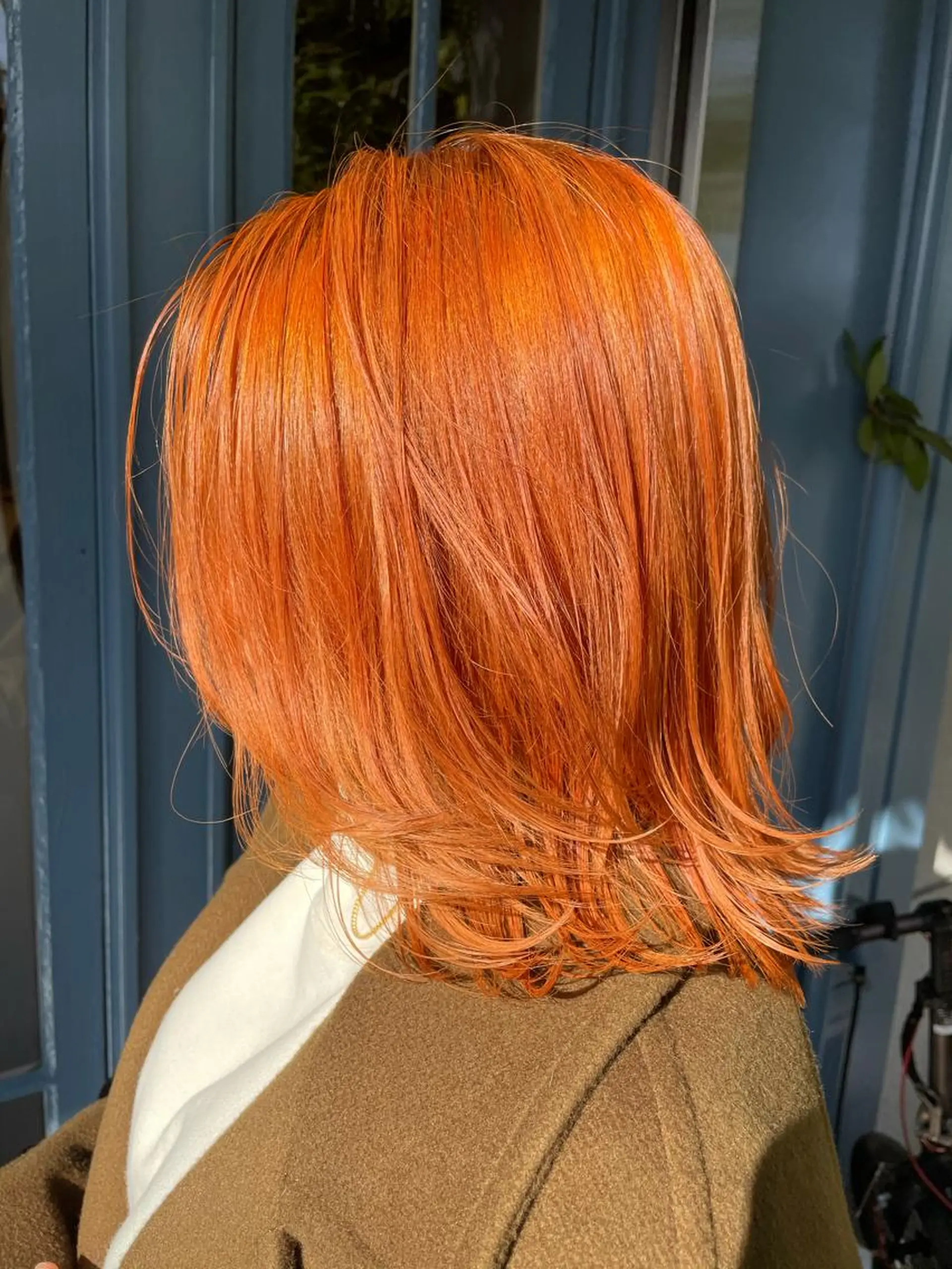 ミディアム ブリーチ毛矯正.髪質 改善.髪にドラマをのヘアスタイル