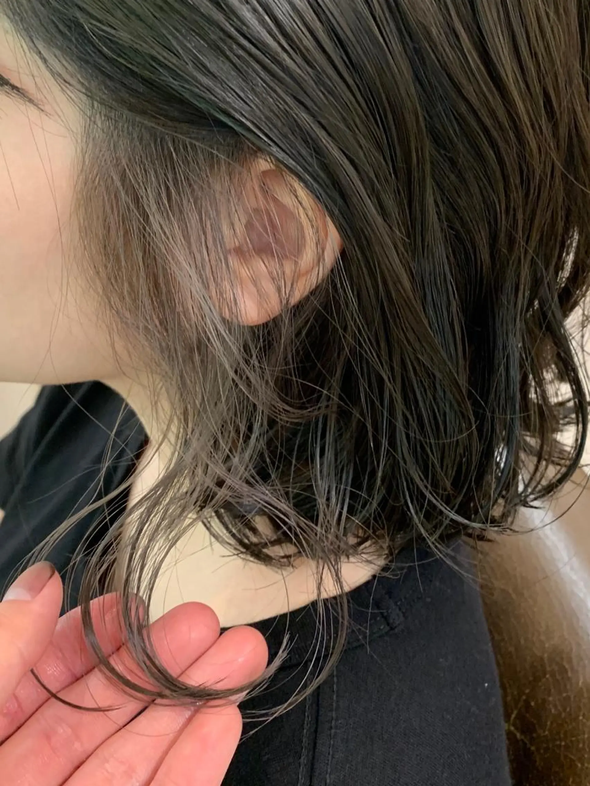 ミディアム カラー パーマ ヘアアレンジ 増渕 駿介のヘアスタイル