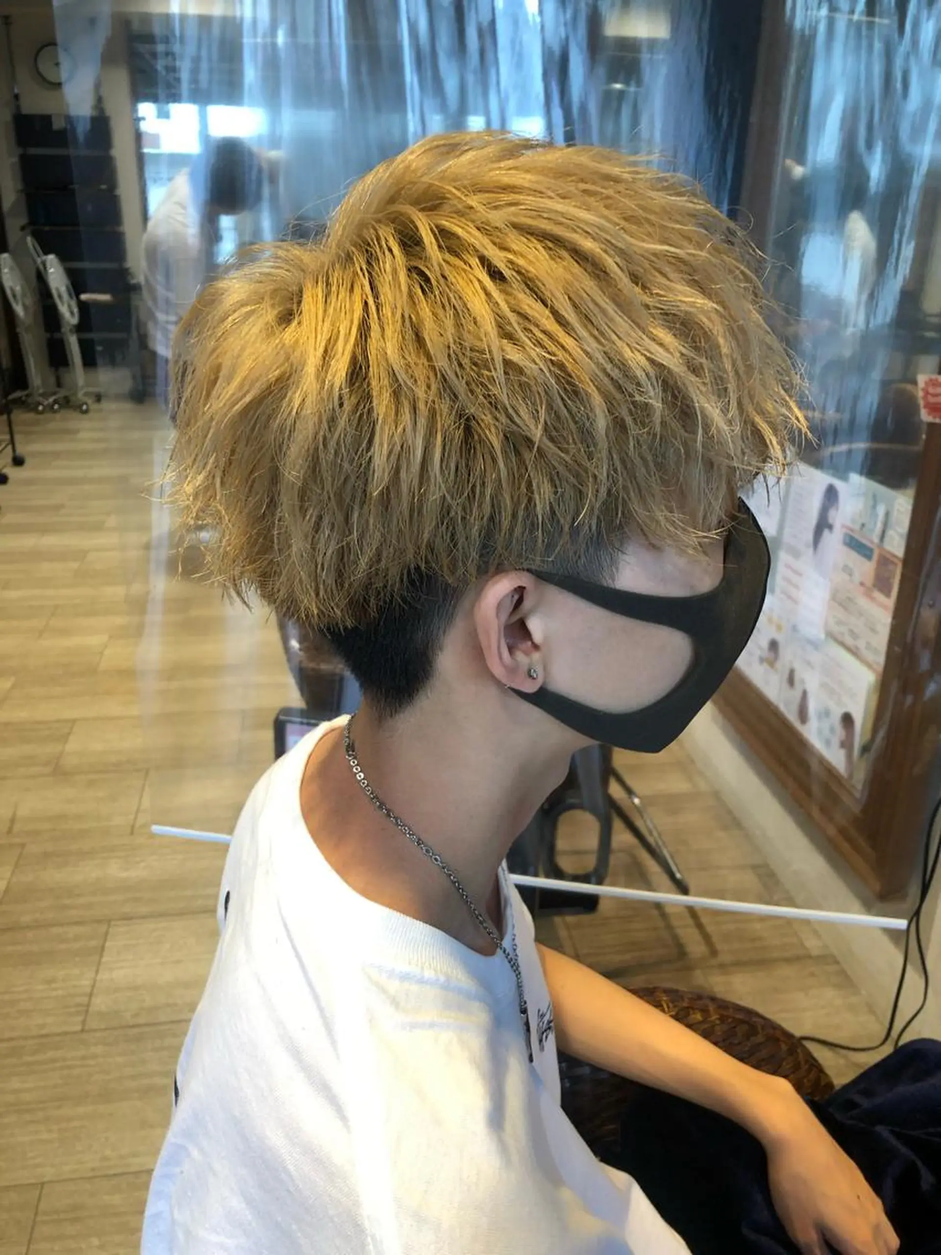 ショート メンズ パーマ/ハイトーン スパイキー/神田正紀のヘアスタイル