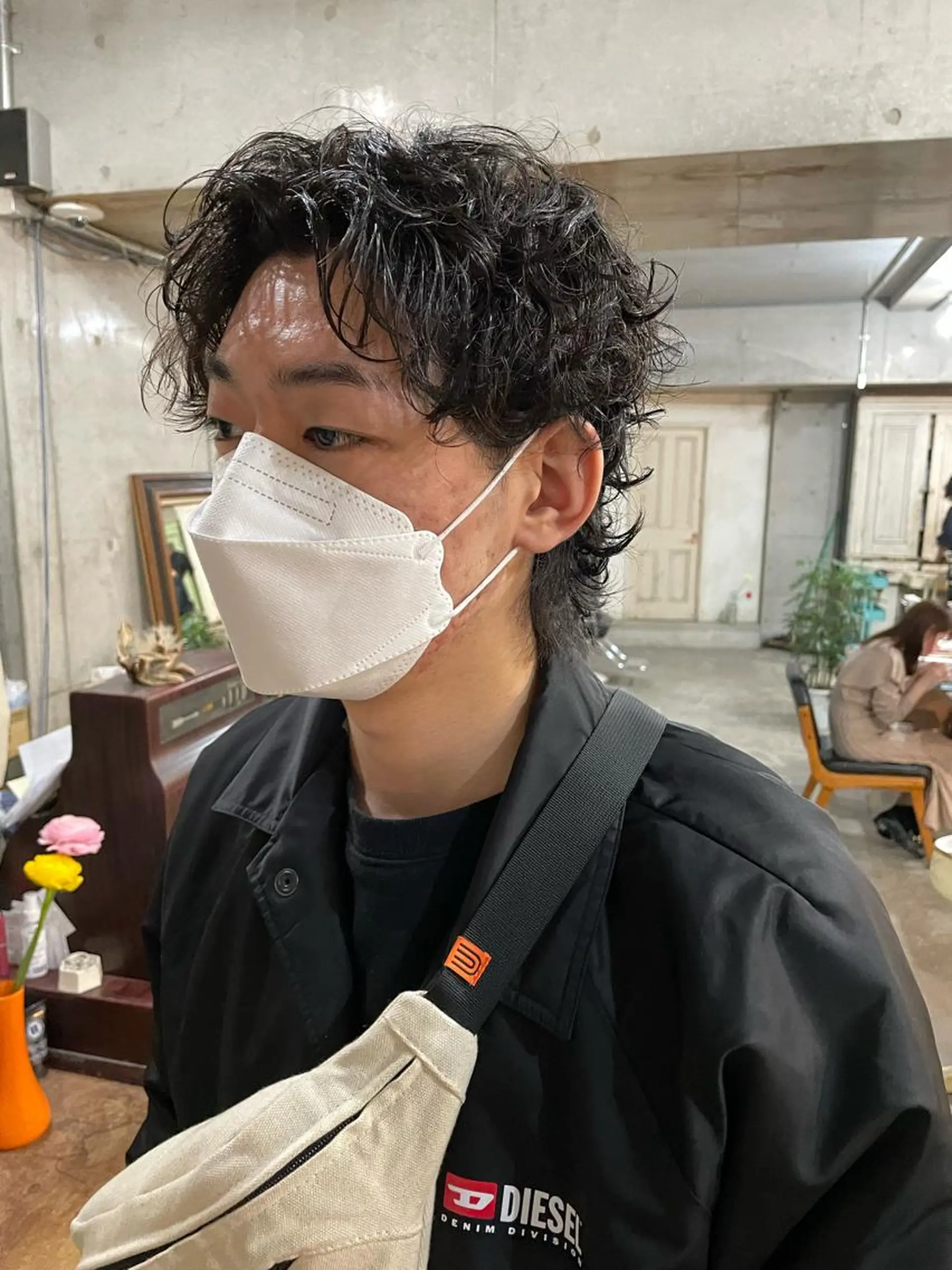 ミディアム カラー パーマ メンズ カット パーマ トリートメント 南堀江🌿パーマ Tetsu【テツ】のヘアスタイル