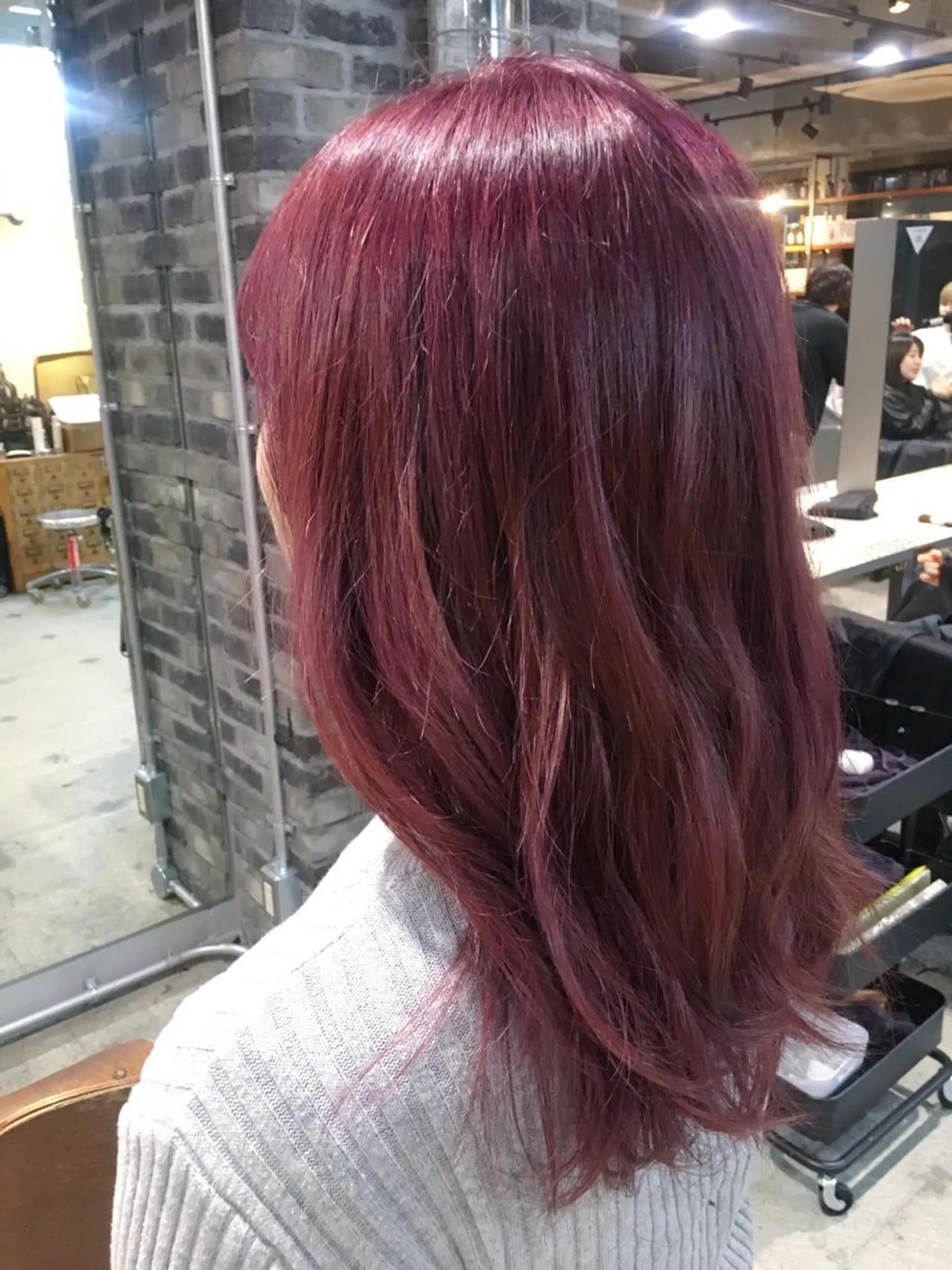 ロング カラー ピンクカラー バイオレットカラー ヘアカラー トリートメント 代表 中島貴志のヘアスタイル