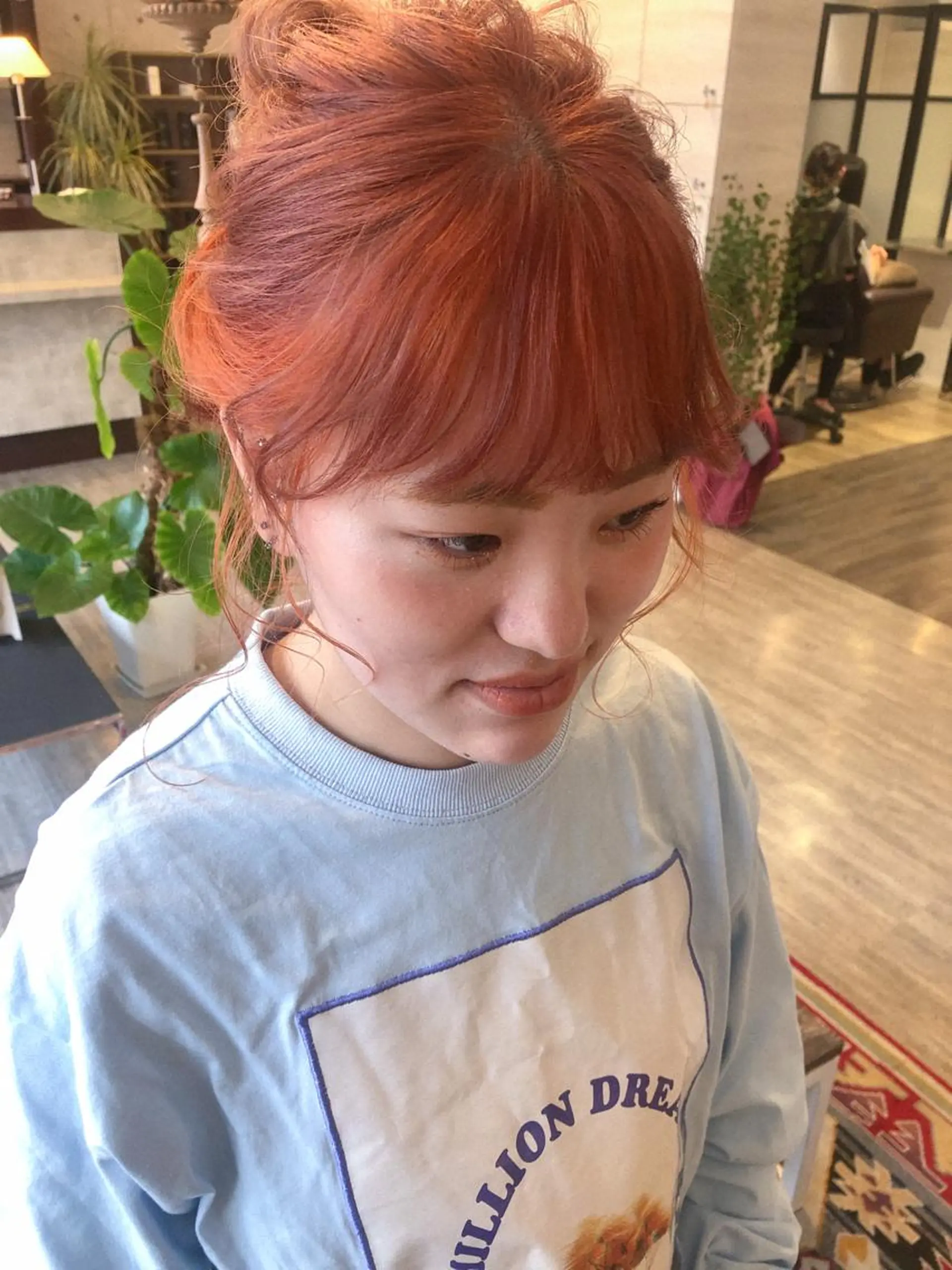 カラー インナーカラー オレンジ カラーパティシエ facce🌼ikoのヘアスタイル