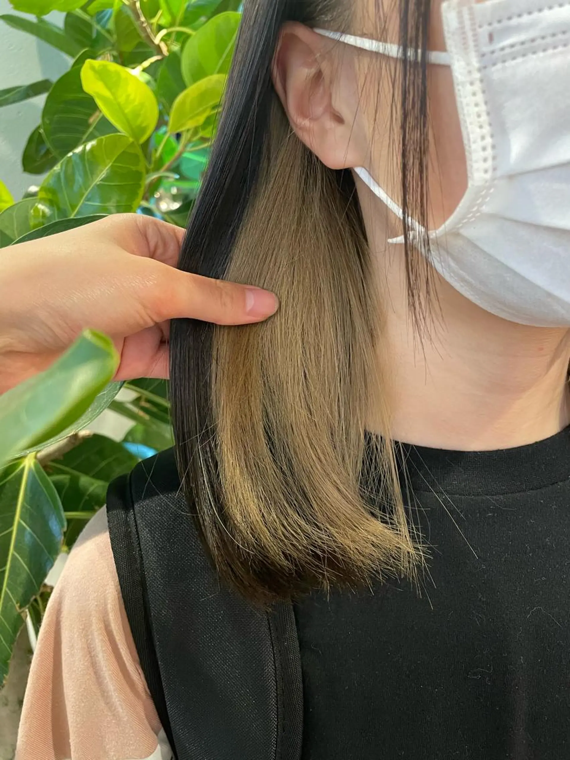 カラー ベージュカラー ブリーチ インナーカラー 韓国風/亀之園 涼のヘアスタイル