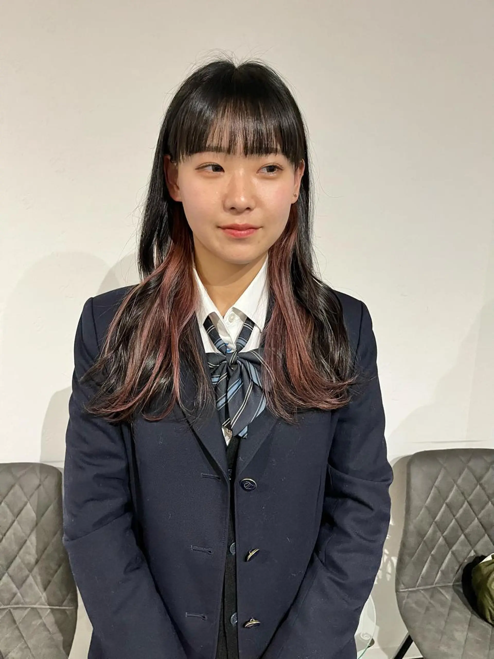 ロング カラー ベージュカラー ブリーチ ケアブリーチ 透明感カラー ダブルカラー カット ヘアカラー ショート/パーマ/ カラー/FUKOのヘアスタイル