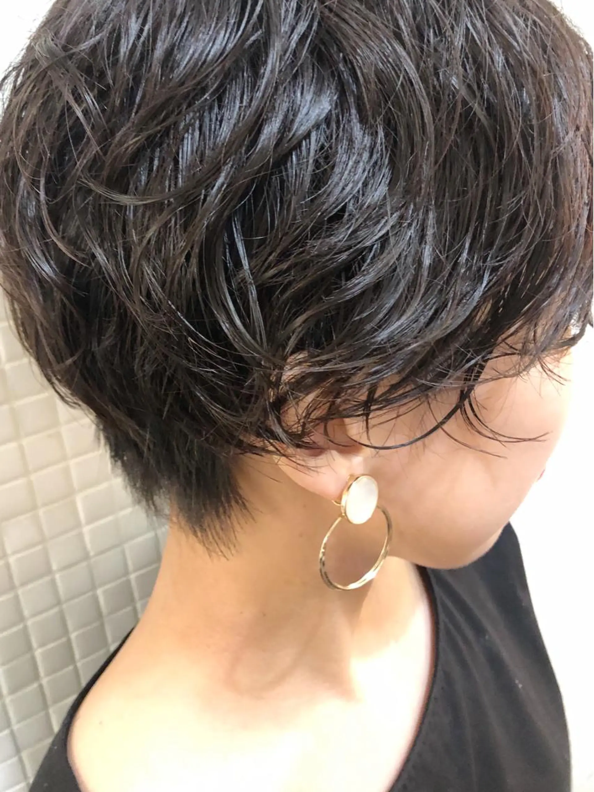 ショート くせ毛 ショートヘア カット パーマ 山本 芳喜のヘアスタイル