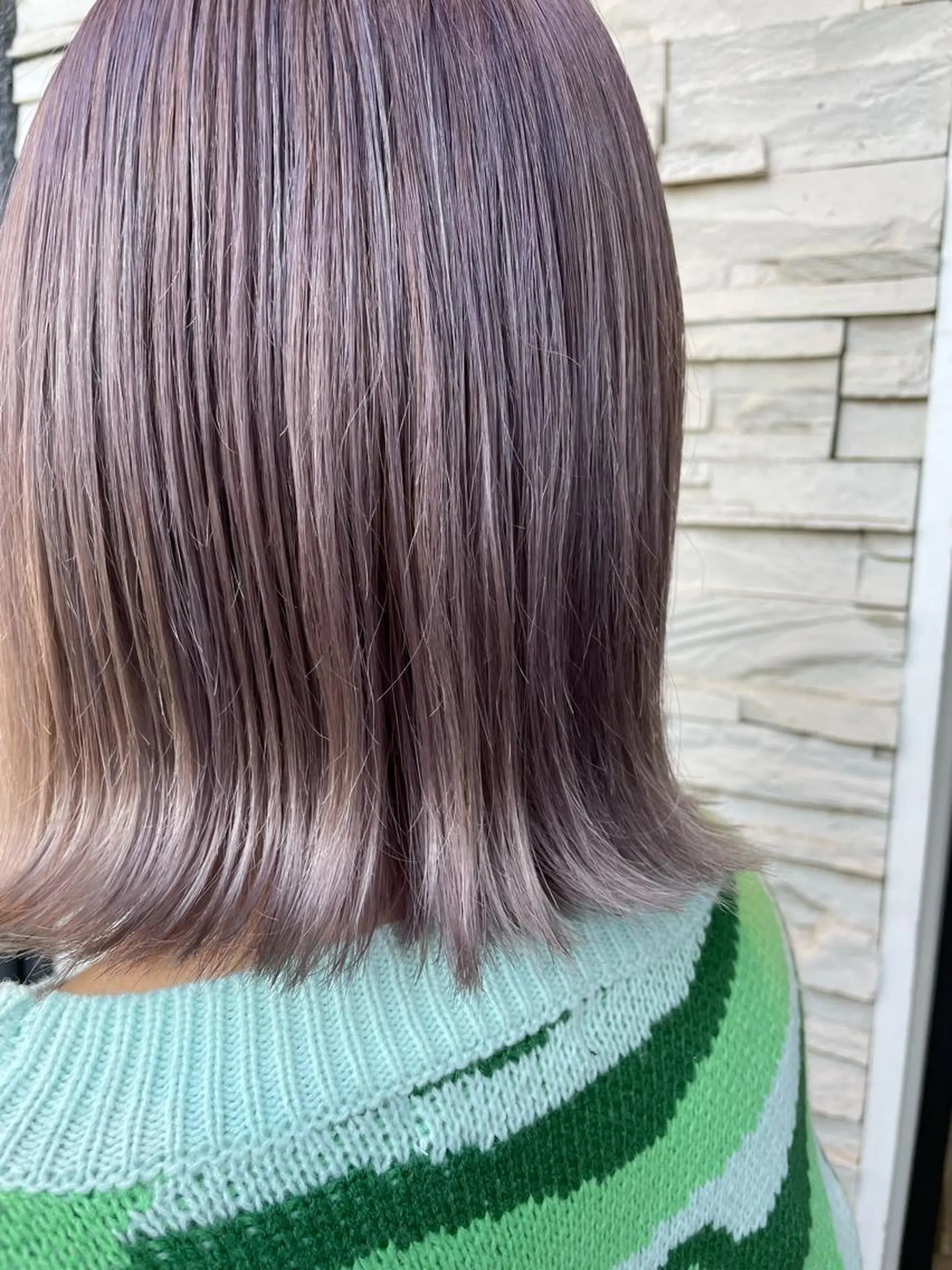 ミディアム カラー ブリーチ 透明感カラー グレージュ ラベンダーカラー ラベンダーグレージュ ふるはし みなのヘアスタイル