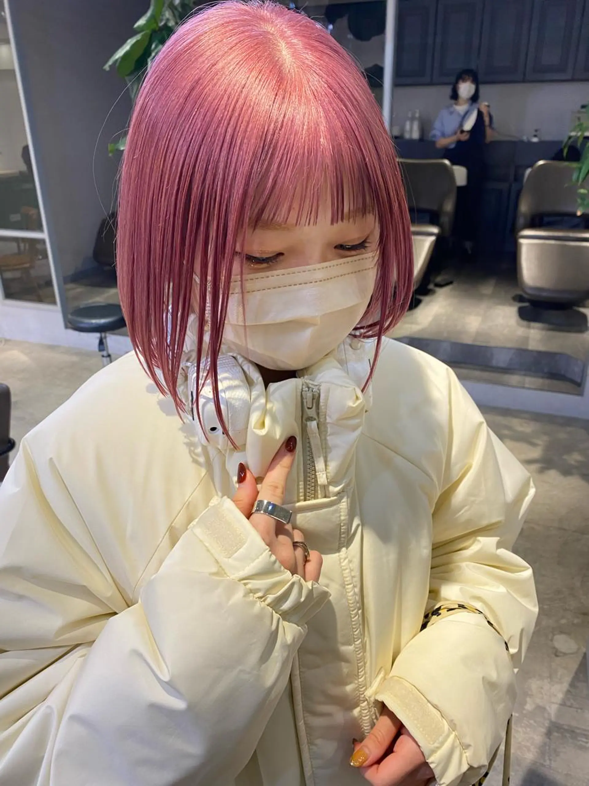 ショート カラー ブリーチ ピンクカラー pino.【ピノ】所属・pino代表ナガタ ユースケ/荻窪美容室のヘアスタイル