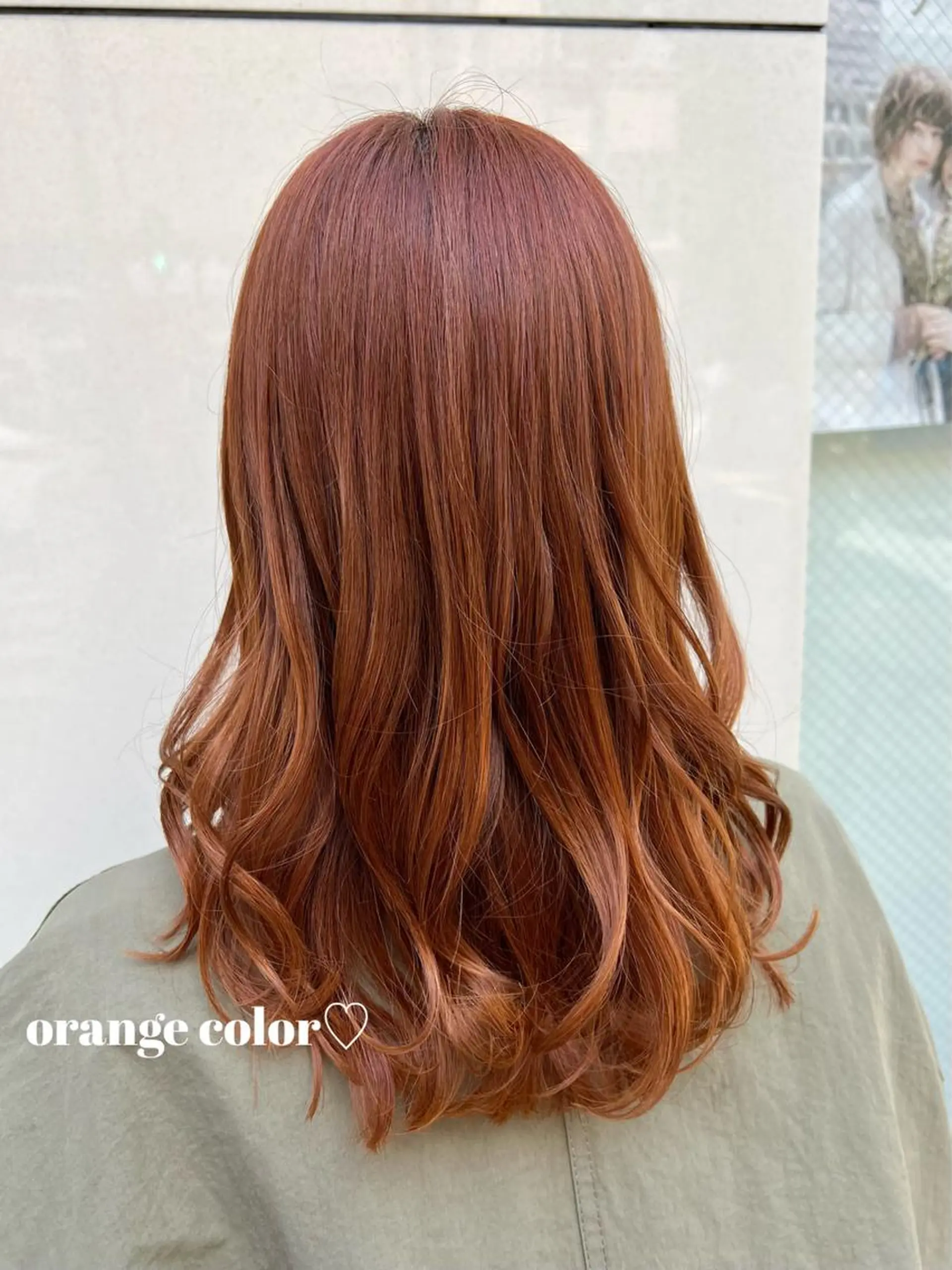 ロング カラー アプリコットブラウン ベージュカラー ブリーチ ブラウンカラー ダブルカラー カット ヘアカラー トリートメント 韓国ヘア ♡tomimaのヘアスタイル