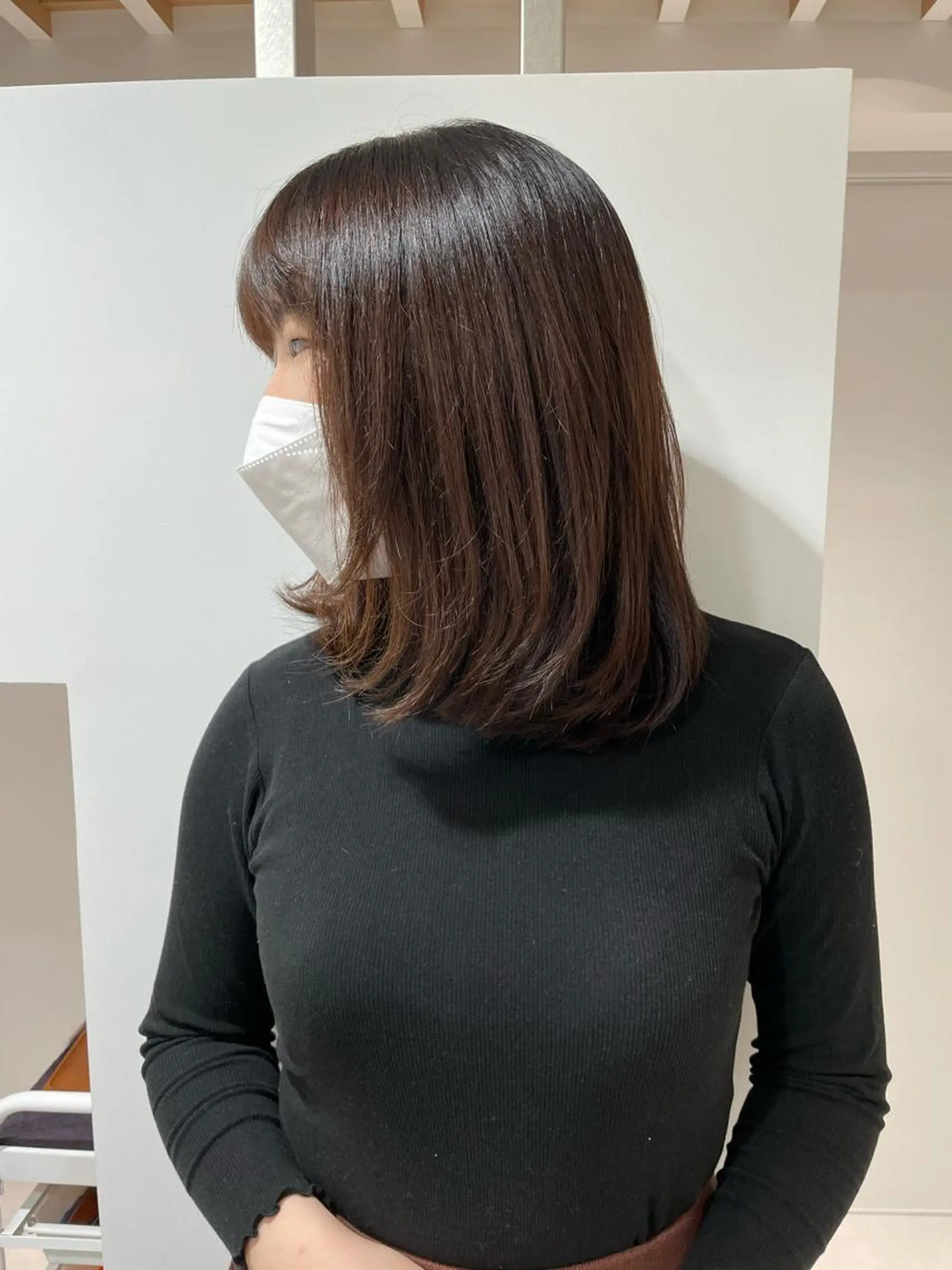 ミディアム ボブ 太田ありさ クリーミーヘアカラーのヘアスタイル