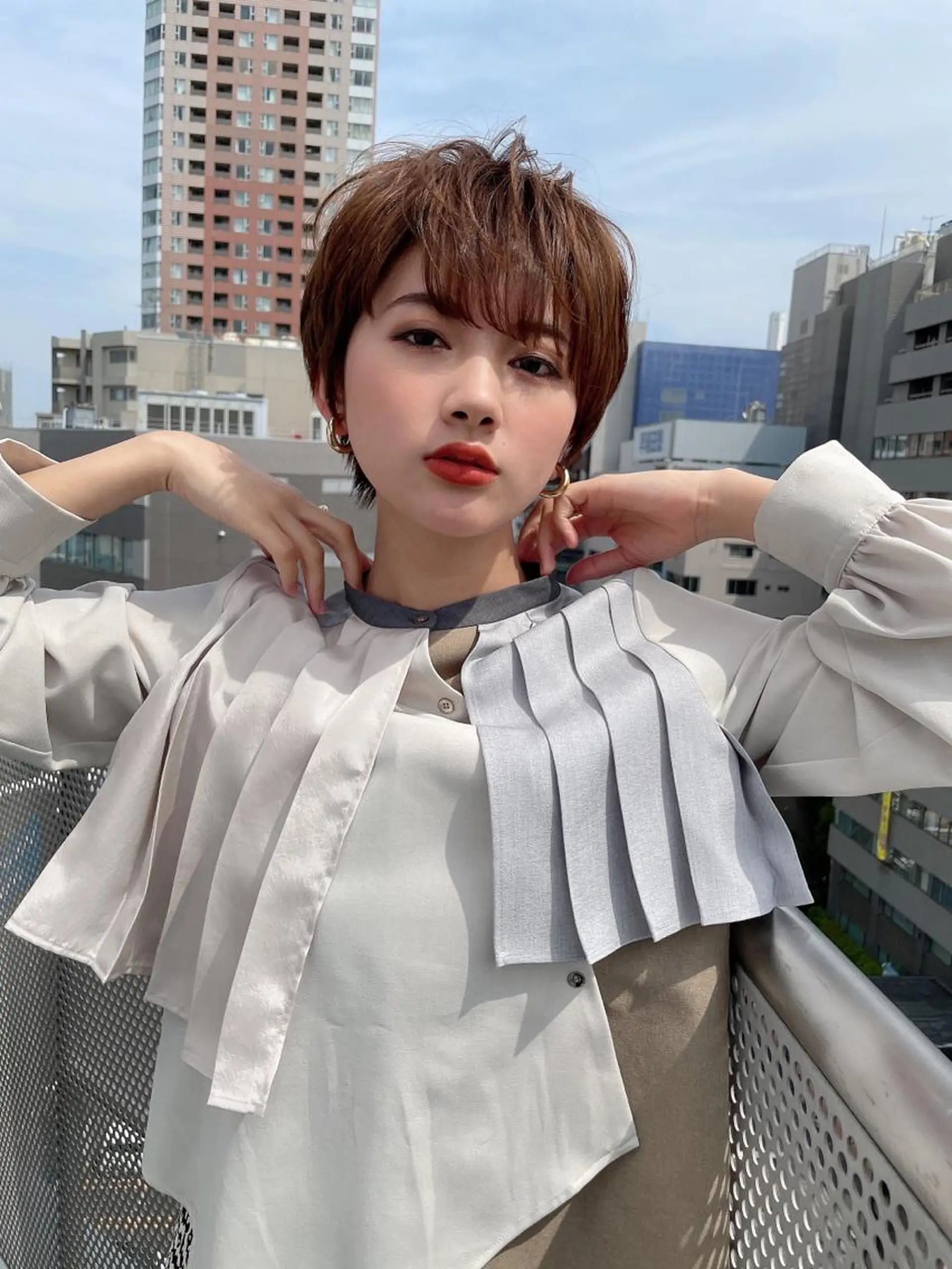 ショート カラー カット ヘアカラー トリートメント 縮毛/ショート/ ボブ/レイヤー/小原のヘアスタイル