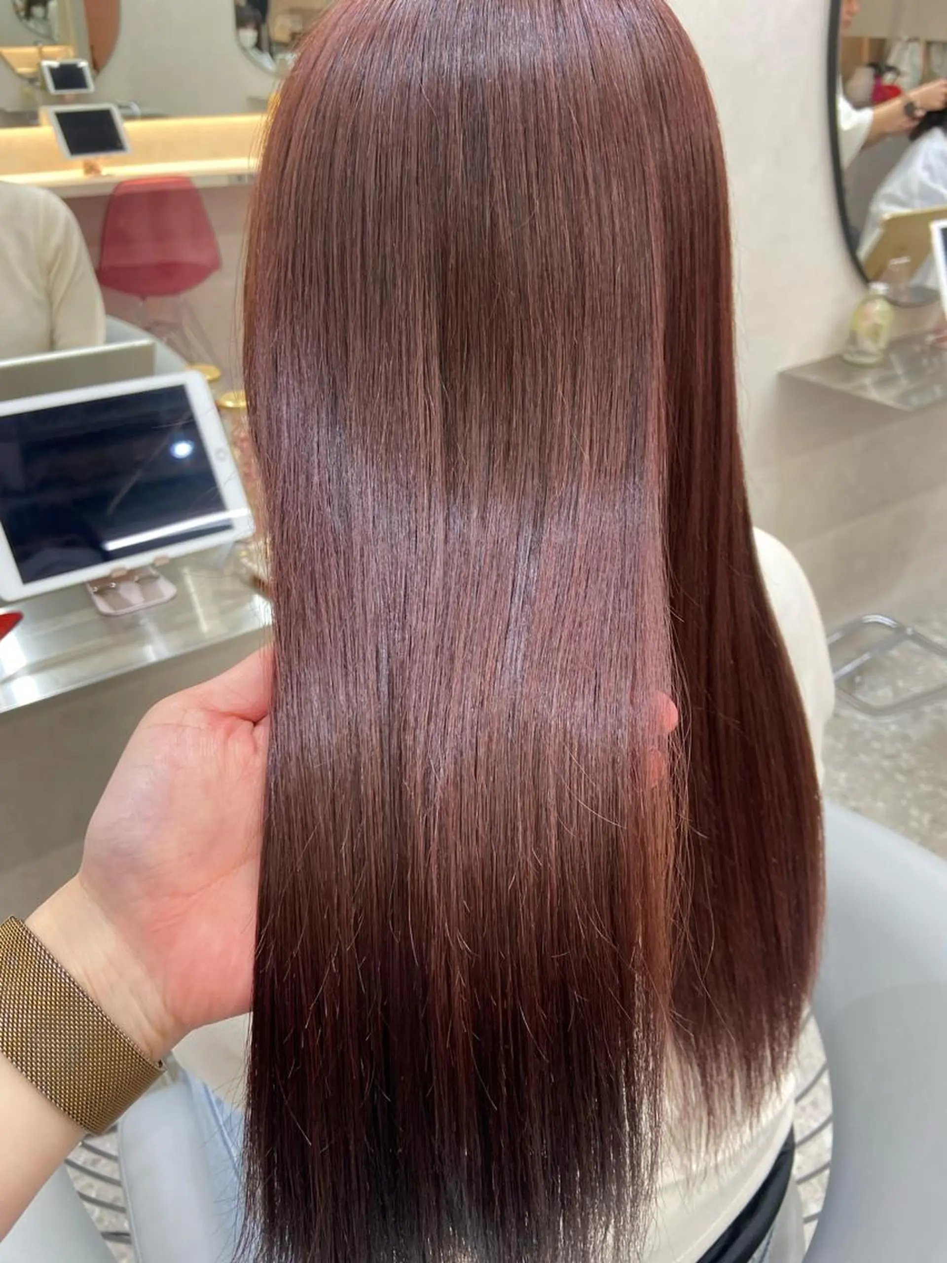 ロング カラー カット ヘアカラー トリートメント 新宿/韓国ヘア 中明度カラー/かやのヘアスタイル