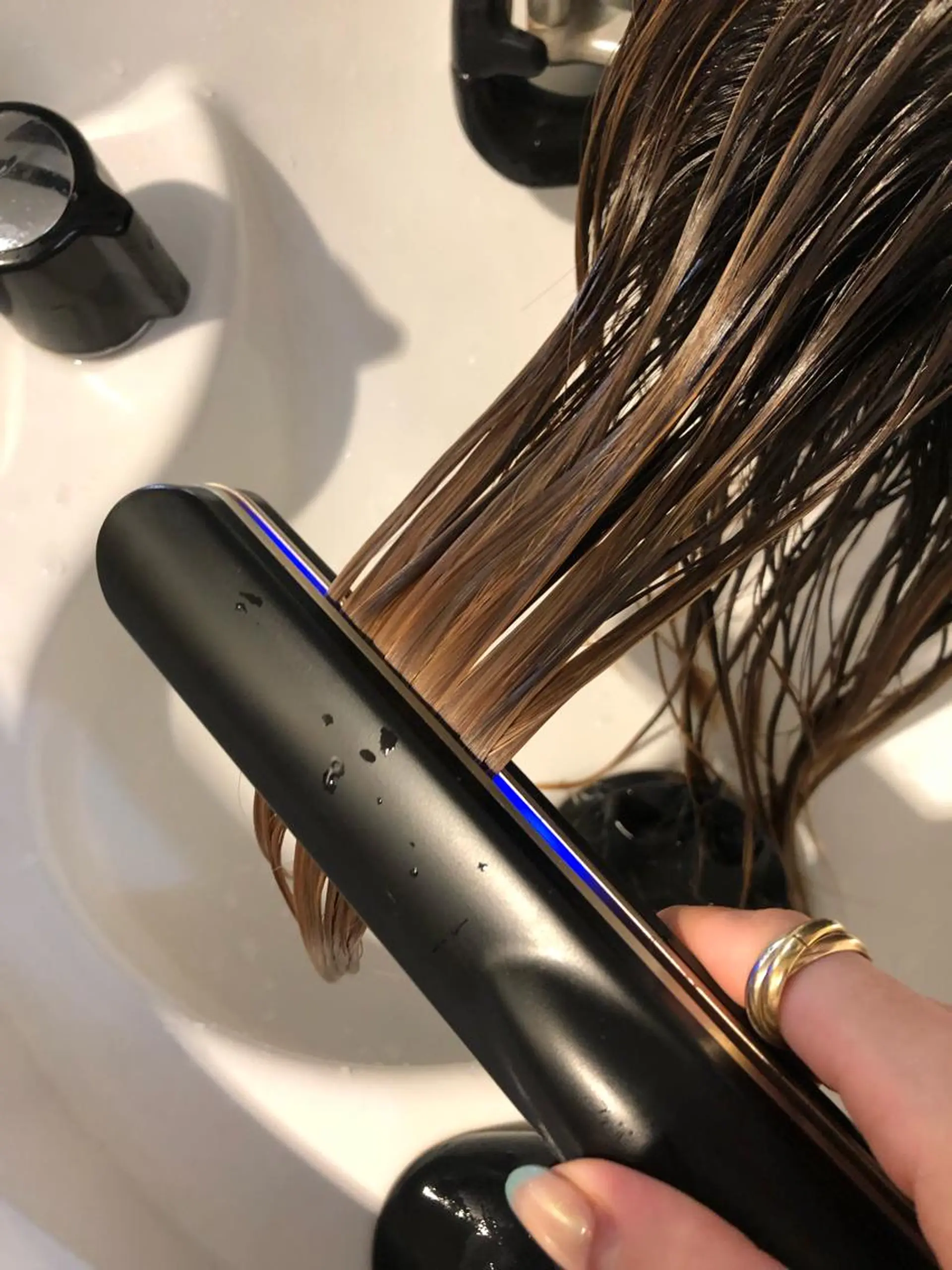 セミロング トリートメント 水野 雪 /パーマ/暖色カラーのヘアスタイル