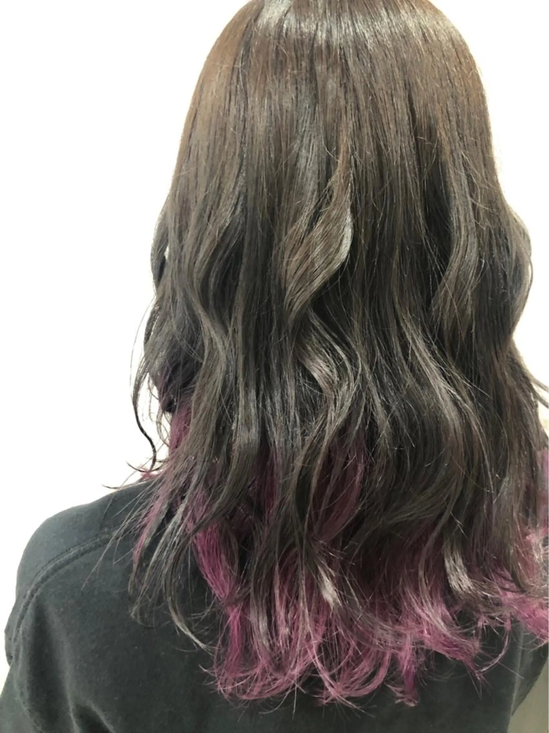 セミロング カラー 脱白髪染め美容師 竹内涼乃のヘアスタイル