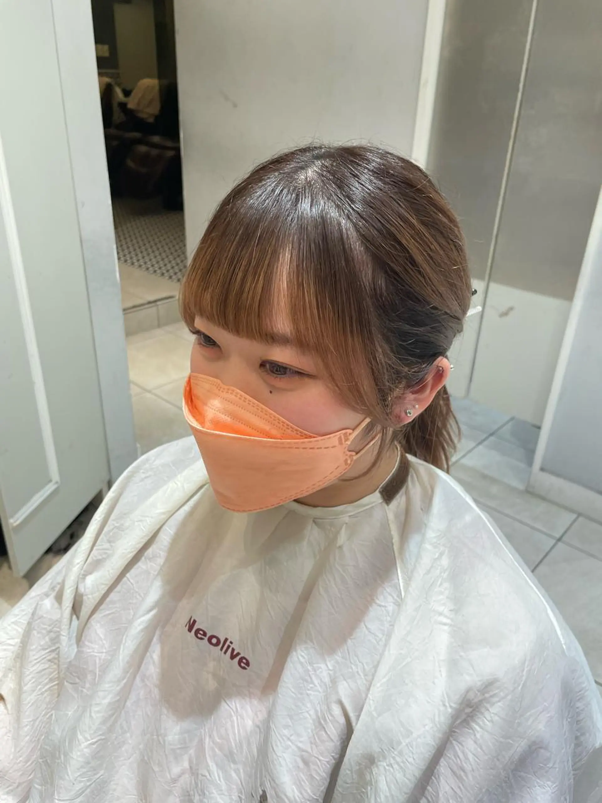 ミディアム 🩶赤み消しカラー 🐈‍⬛荻野美思🐾のヘアスタイル